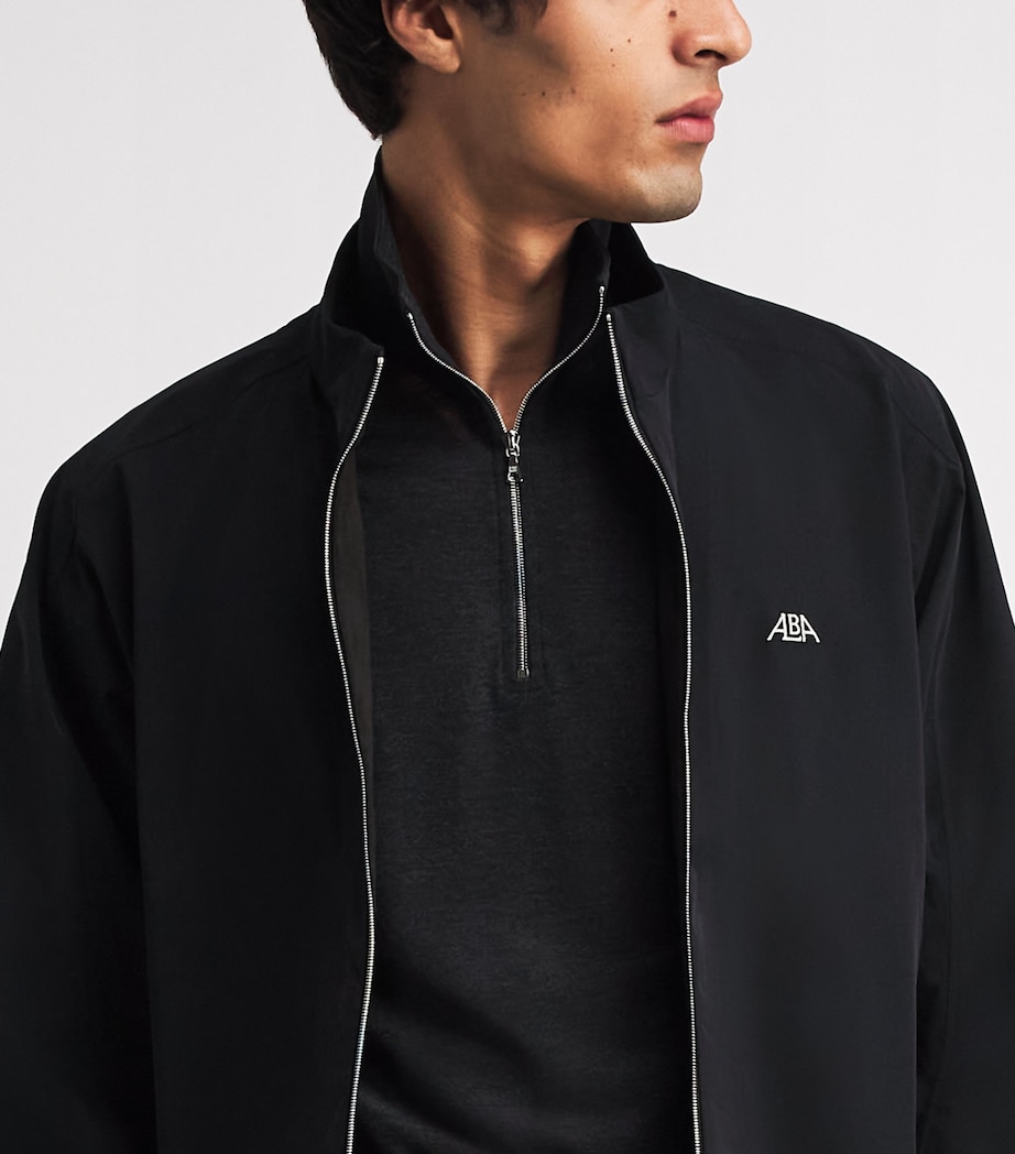 Alba Mens Logo Zip-Up Jacket Black Image 3