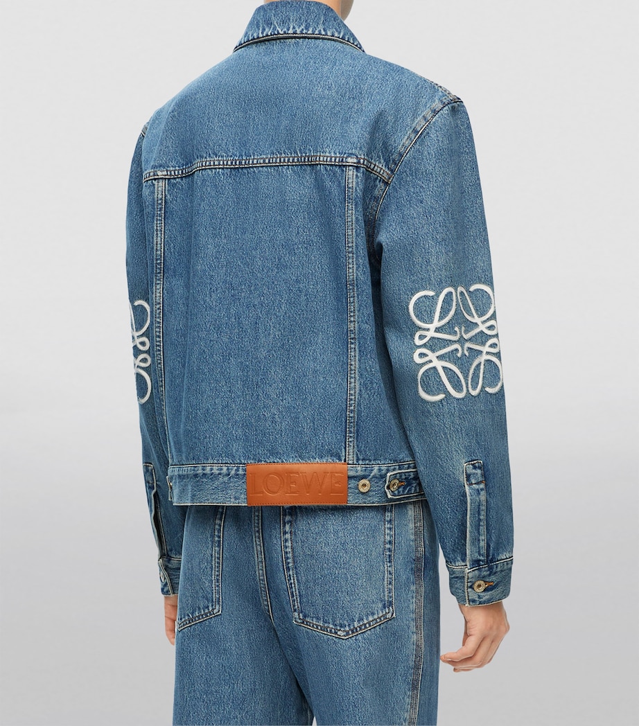 Anagram Patch Denim Jacket MID BLUE DENIM Image 4