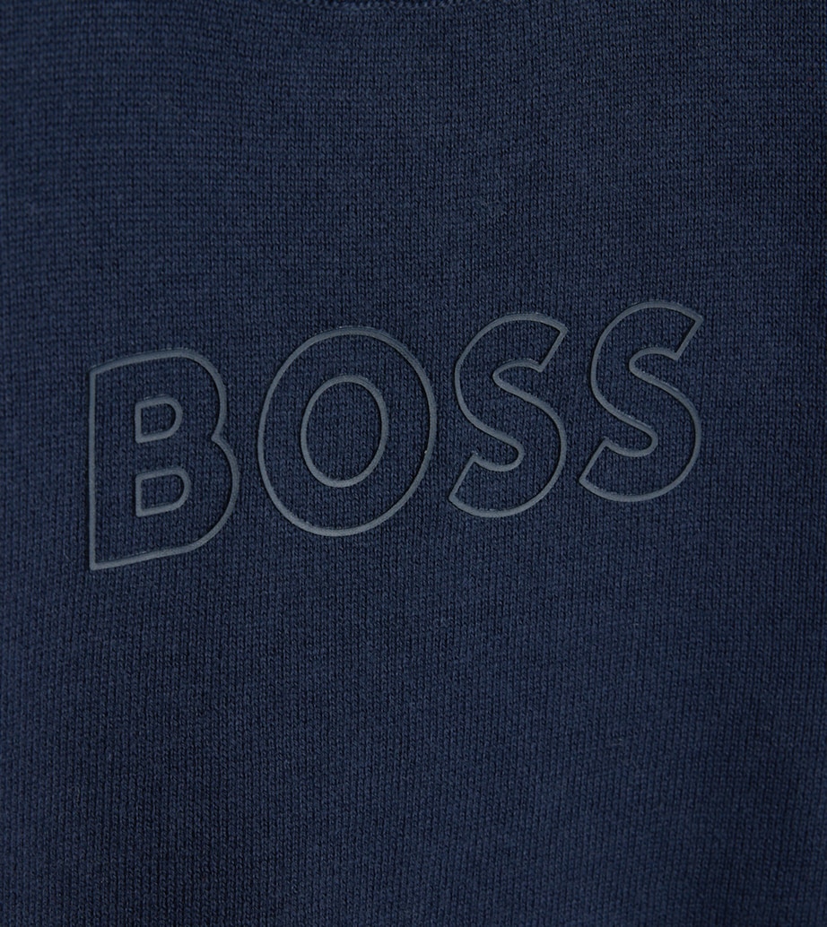 Cotton Logo Knitted Sweater (3 Months - 3 Years) NAVY Image 2