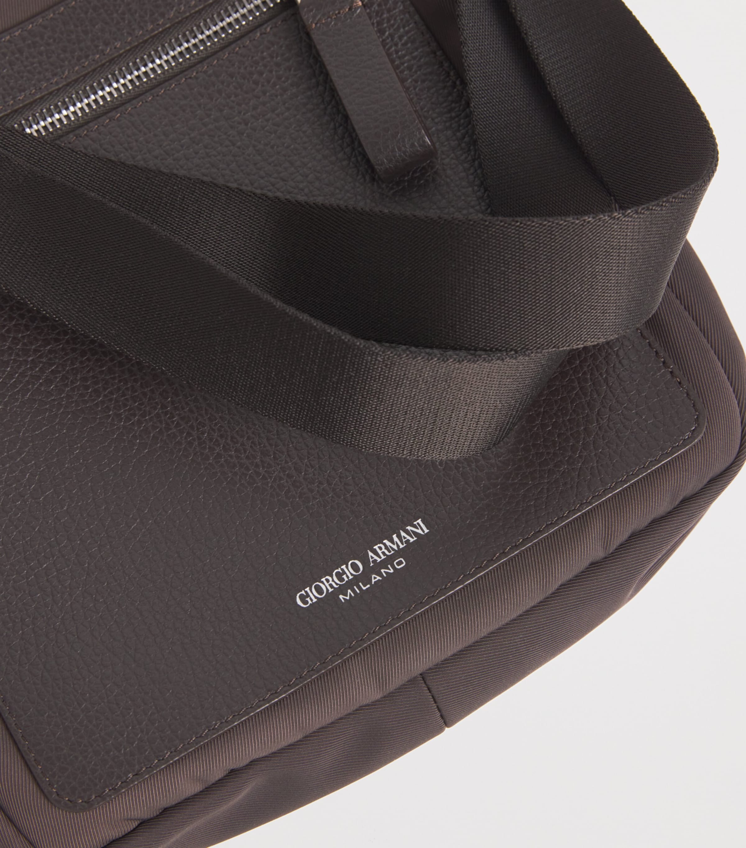 Leather-Trim Cross-Body Bag U6031 Image 6