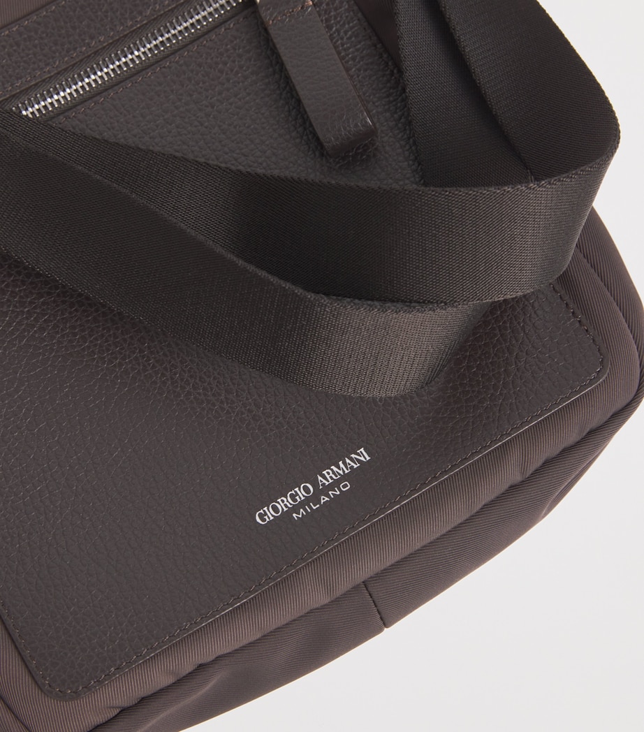 Leather-Trim Cross-Body Bag U6031 Image 6