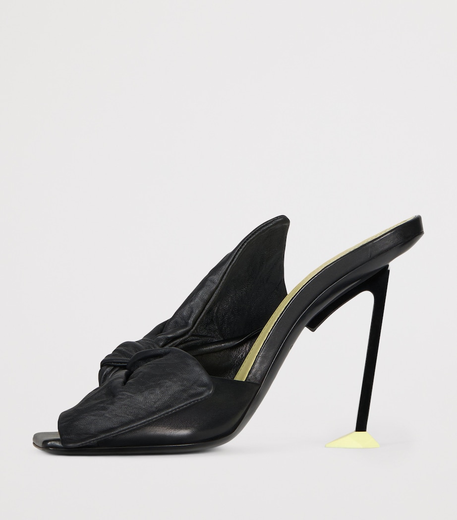 Givenchy Leather Boudoir Bow Sandals 95 Black Image 3
