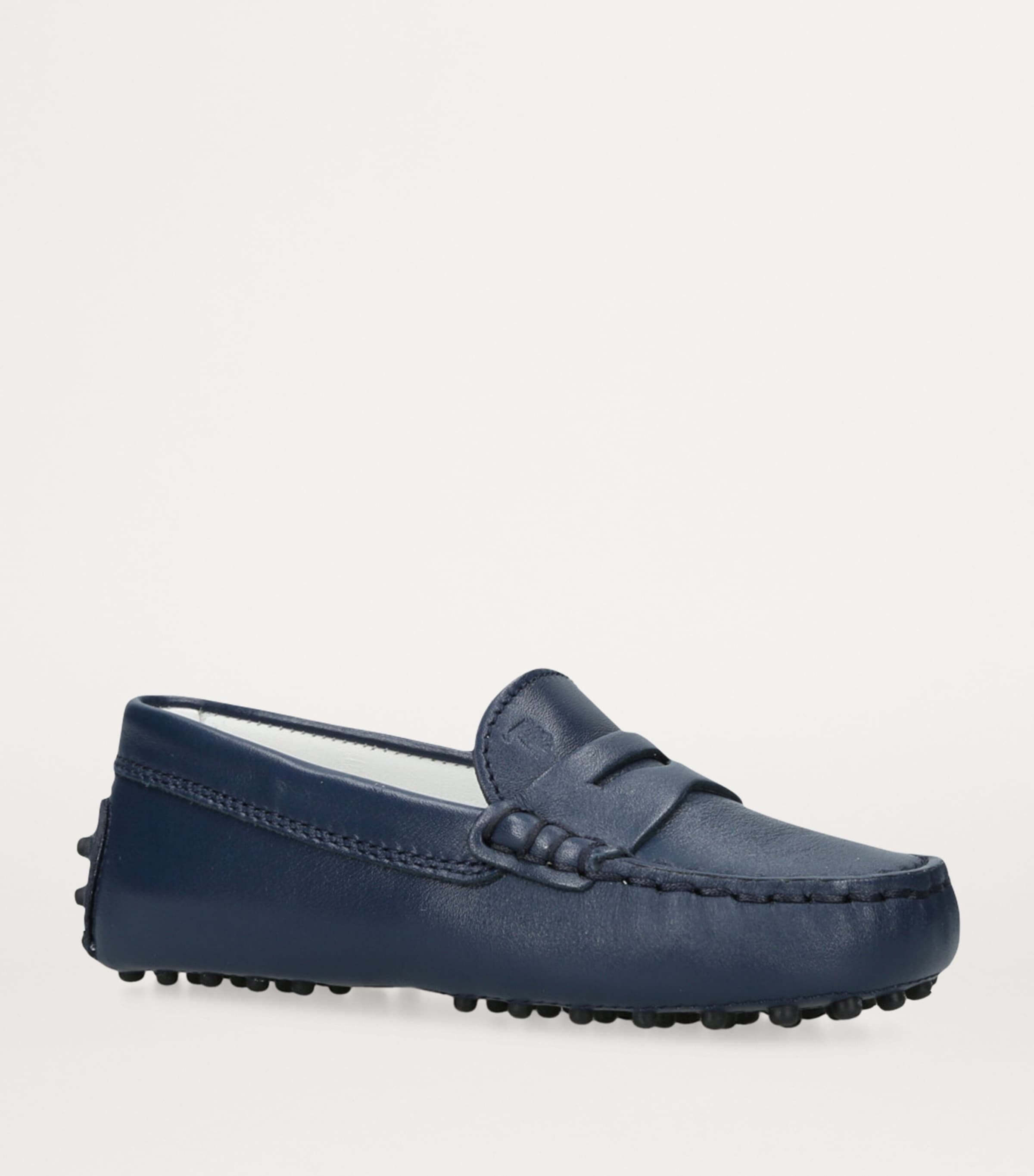 Leather Mocassino Nuovo Driving Shoes NAVY Image 3