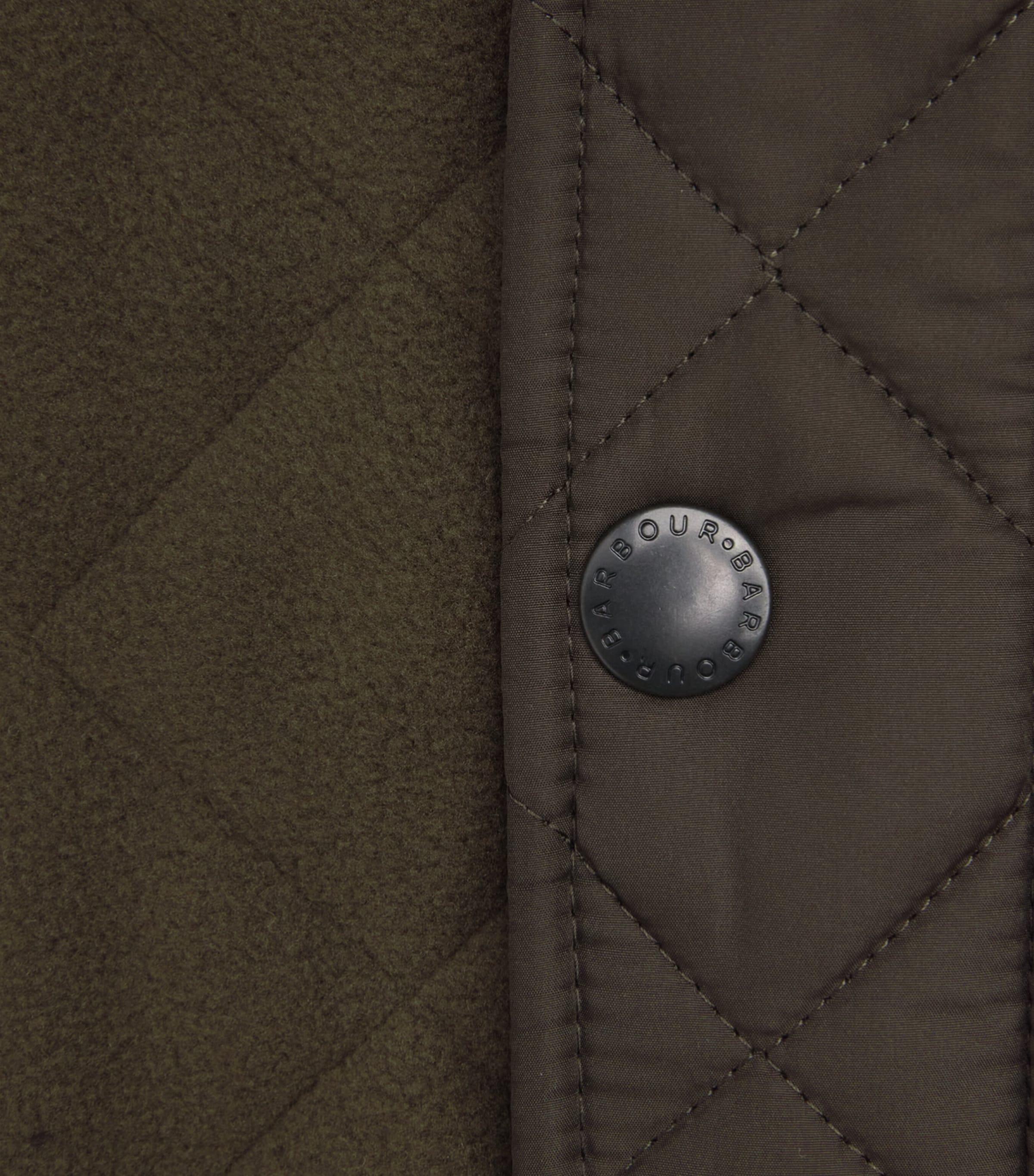 Barbour Mens Quilted Powell Jacket Olive Image 12