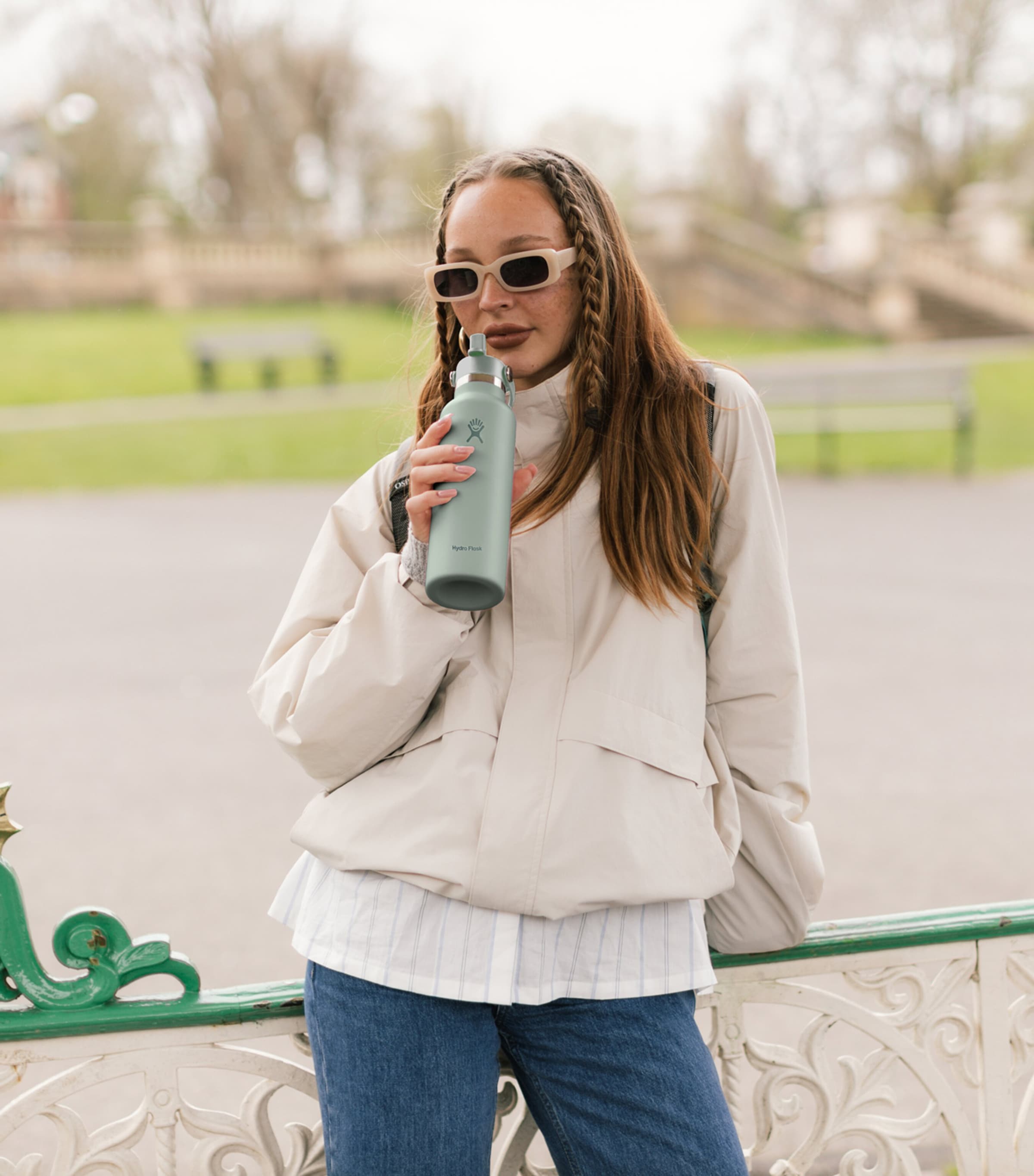 Standard Mouth Bottle with Flex Straw Cap (621ml) LIGHT MERLOT Image 4