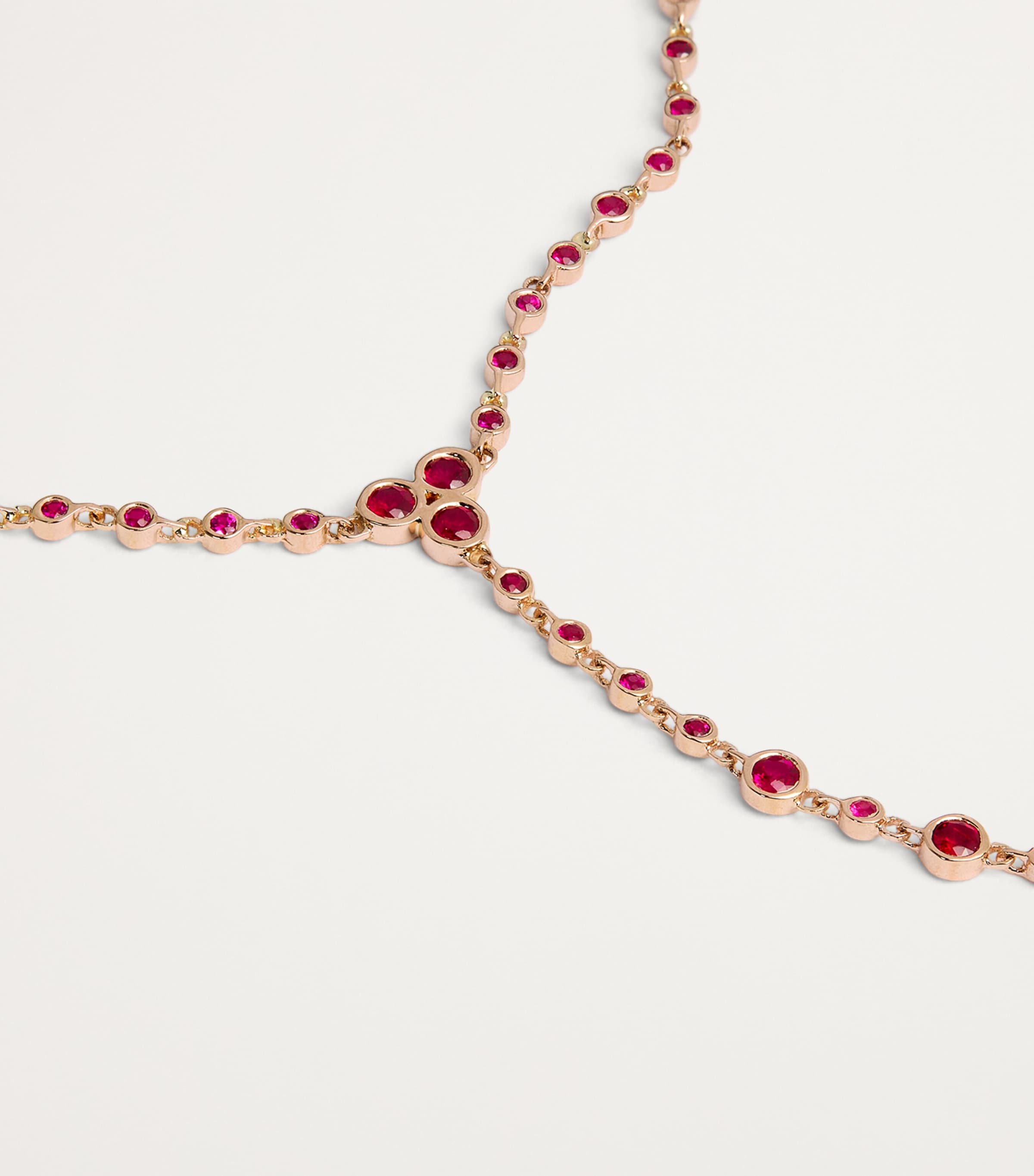 SHAY Rose Gold and Pink Sapphire Infinity Y Lariat Necklace Rose Gold Image 5