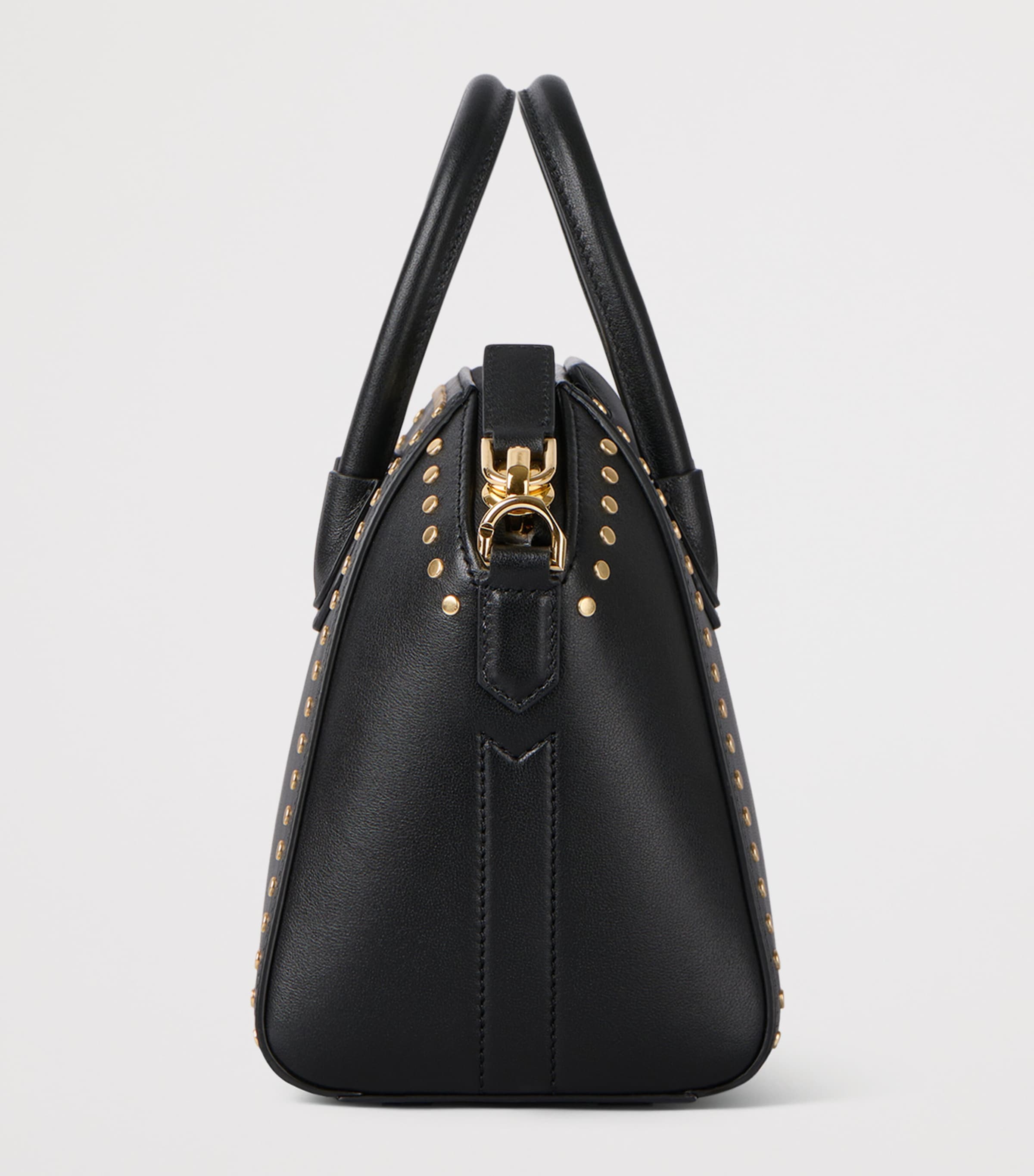 Mini Leather Antigona Top-Handle Bag BLACK Image 3