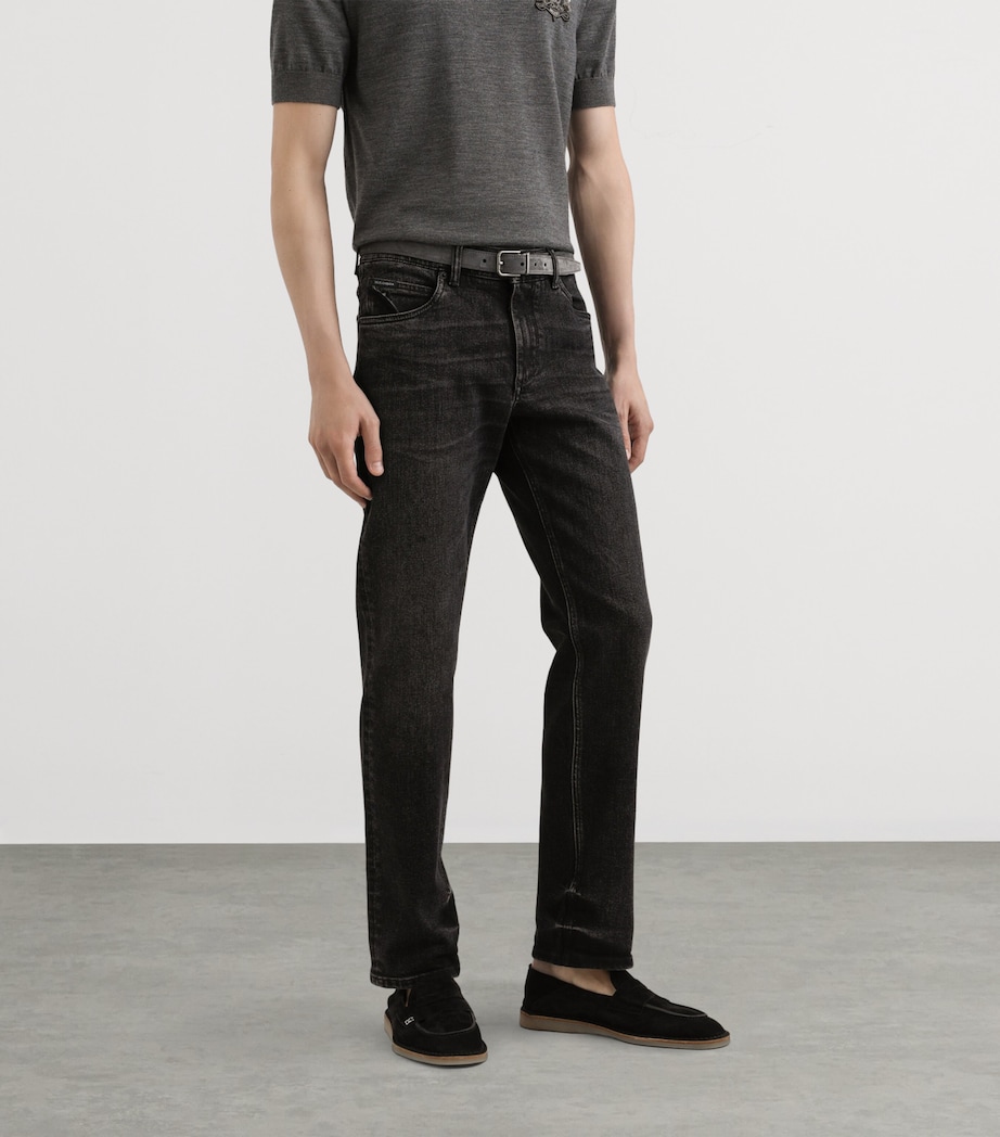Dolce&Gabbana Mens DG Patch Slim Jeans Combined Colour Image 4