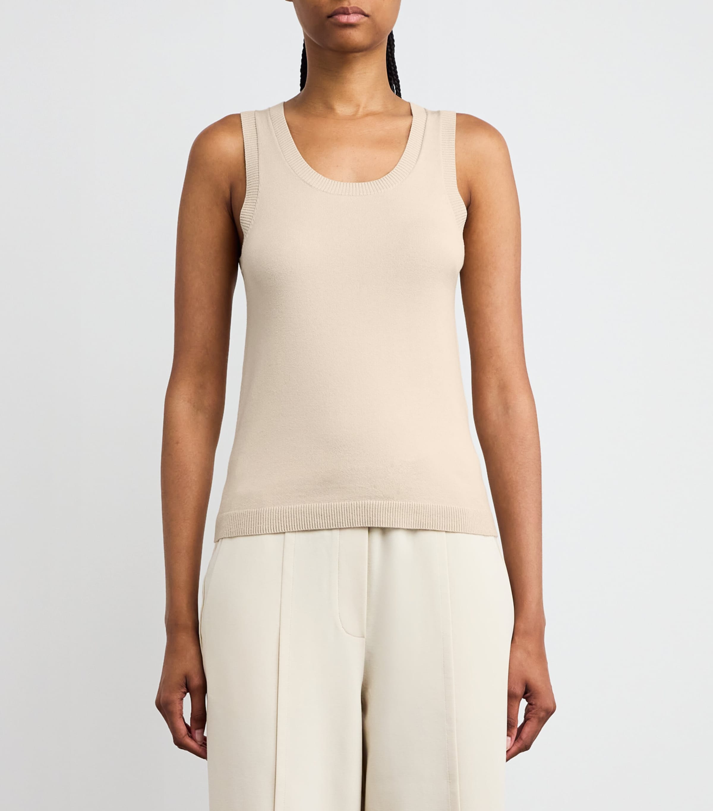 Knitted Tank Top BEIGE Image 3