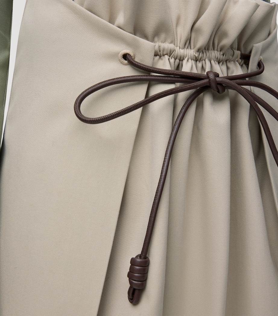 Tie-Detail Mini Skirt LIGHT BEIGE Image 4