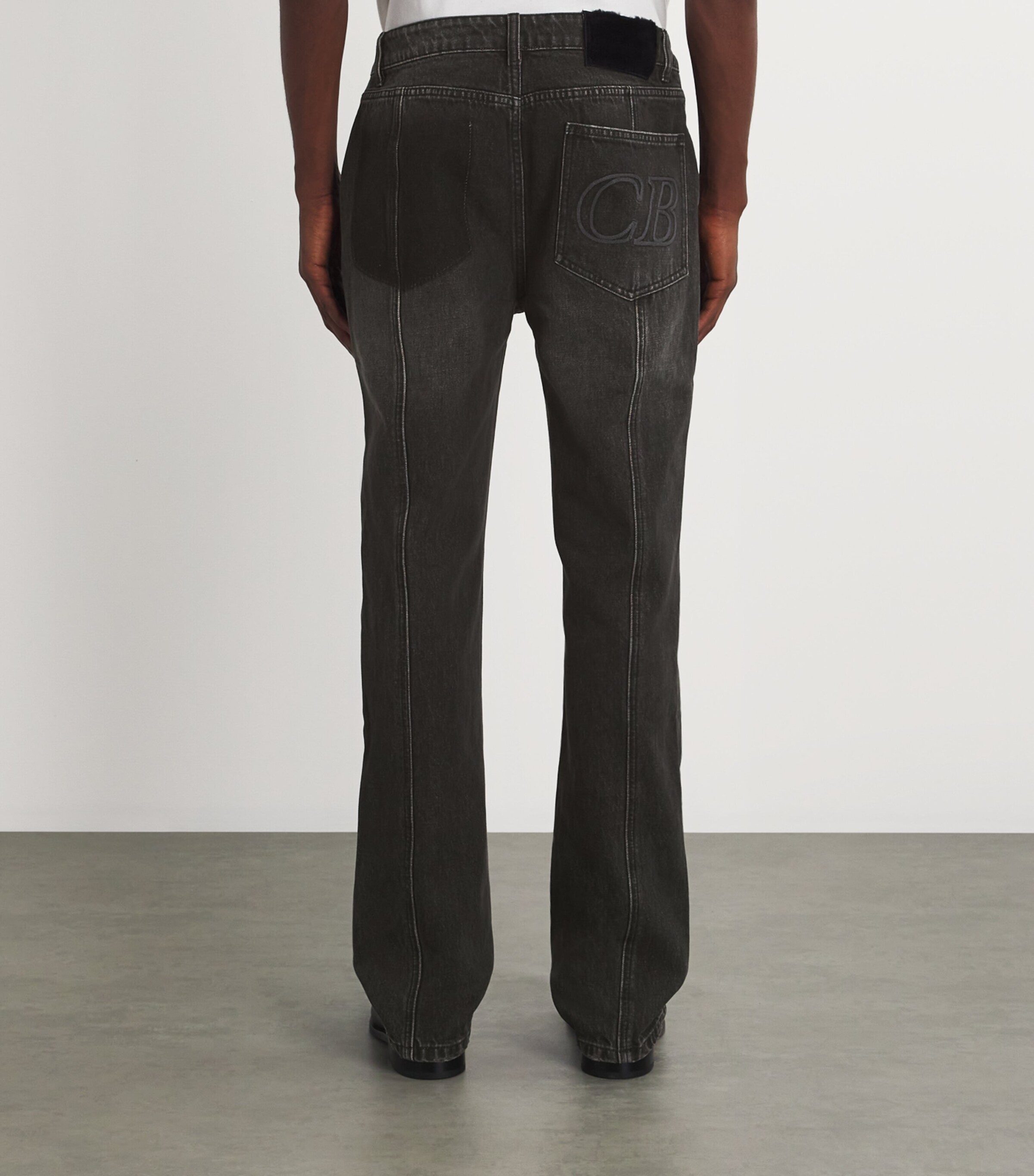 COLE BUXTON Mens Straight Jonny Jeans Black Image 4