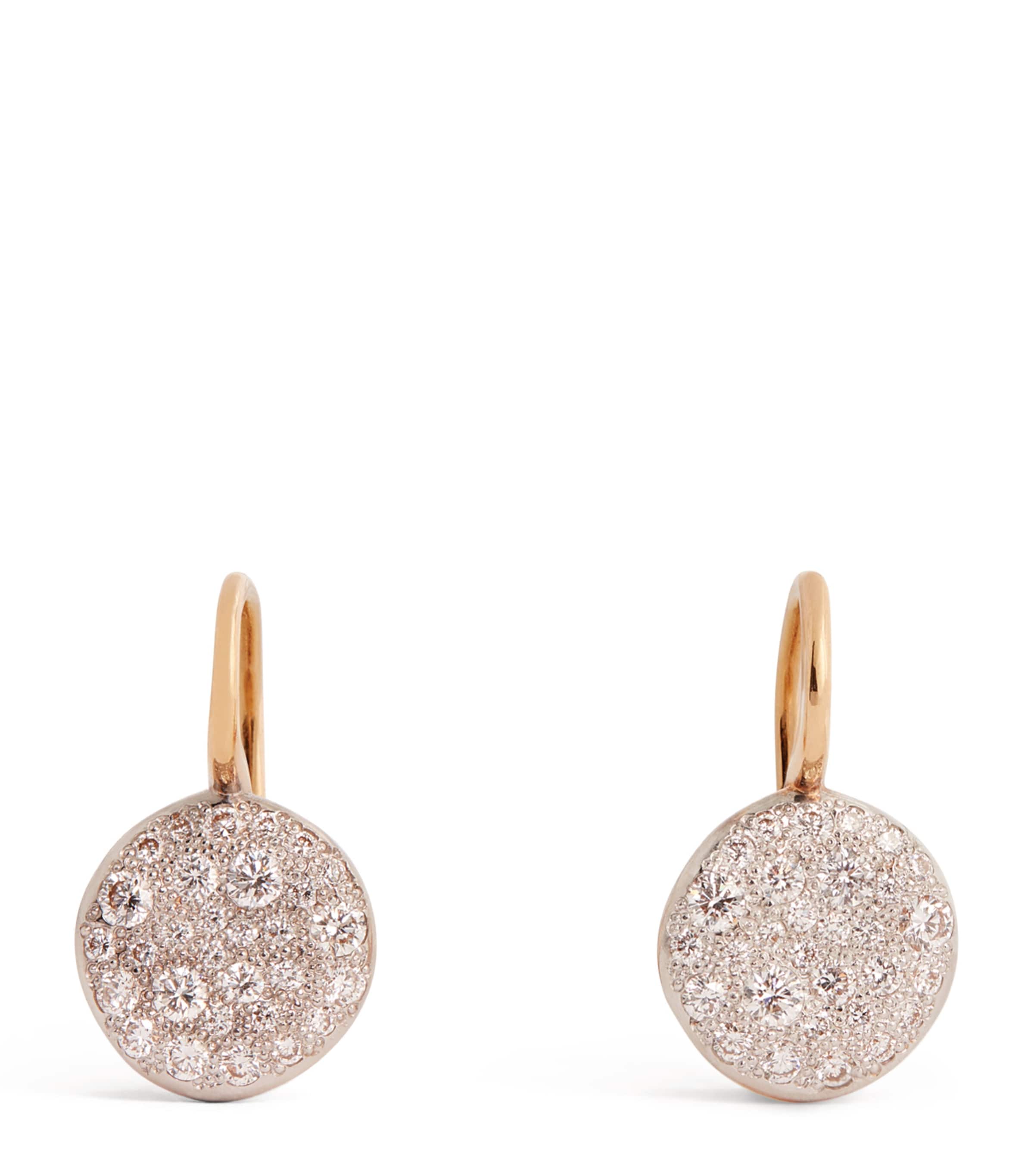 Pomellato Rose Gold And Diamond Sabbia Earrings In White