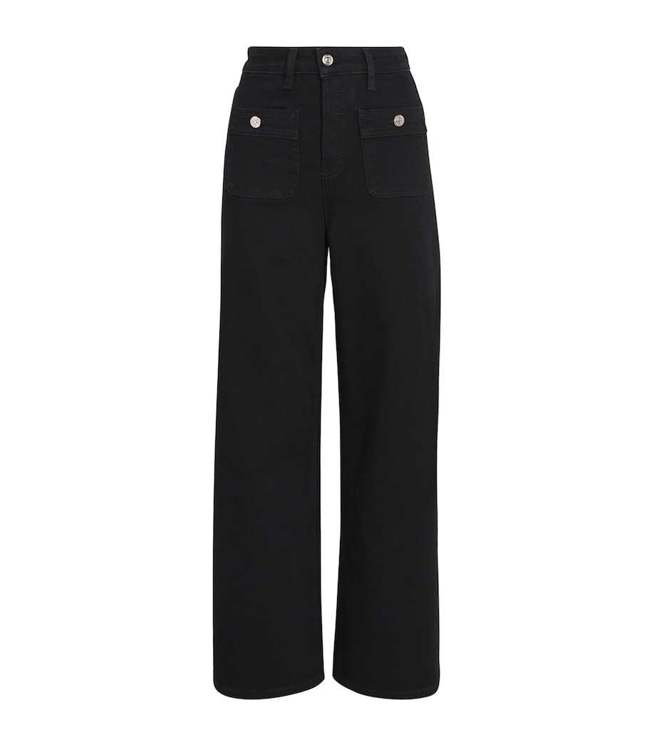 High-Rise Straight Jeans BLACK Image 1