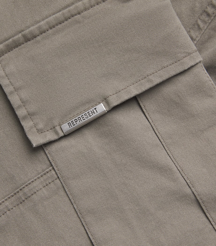 Stretch-Cotton Cargo Trousers DARK TAUPE Image 5