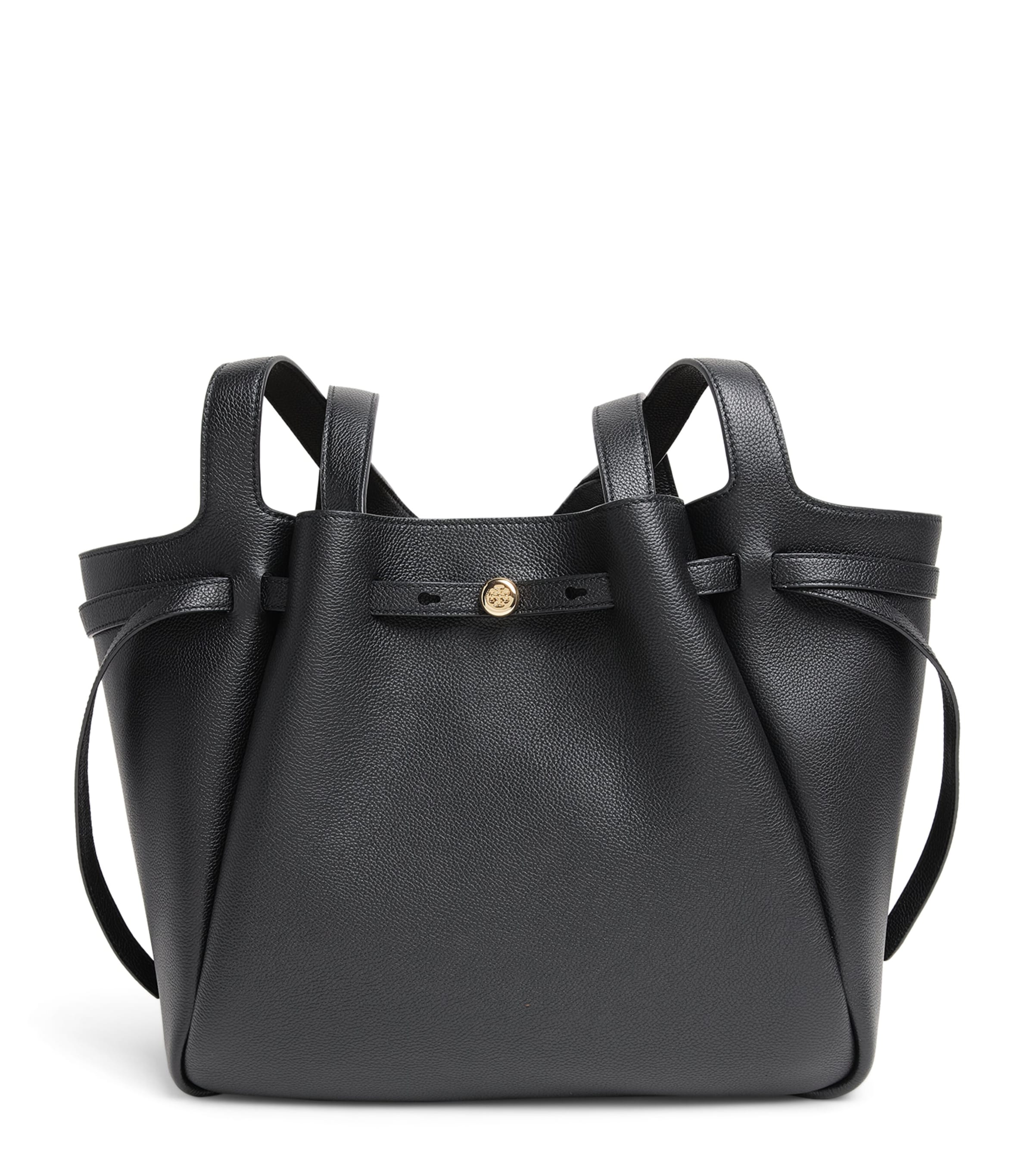 Leather Romy Tote Bag 001 BLACK Image 1