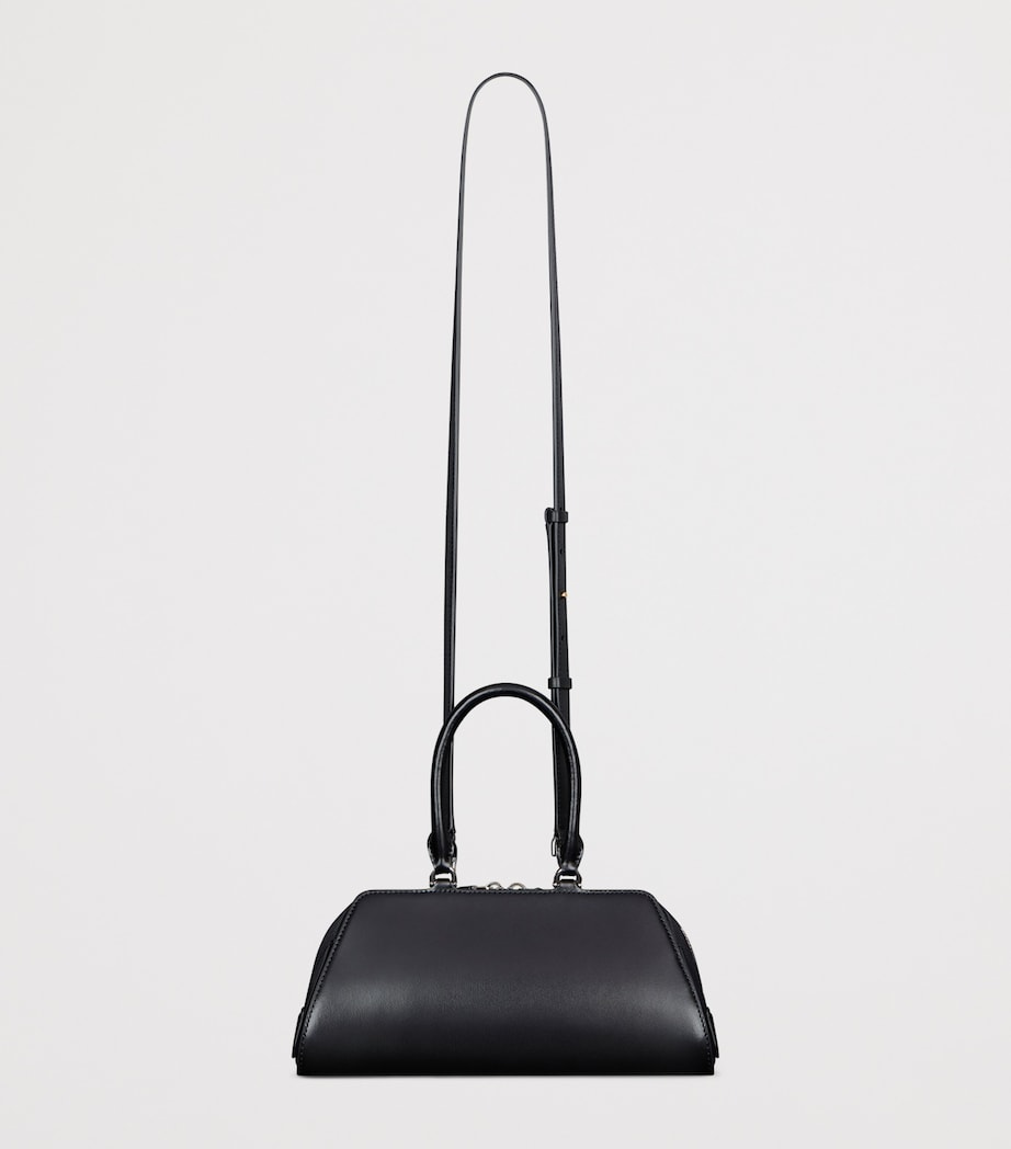 Small Leather Antigona Cube East-West Top-Handle Bag BLACK Image 2