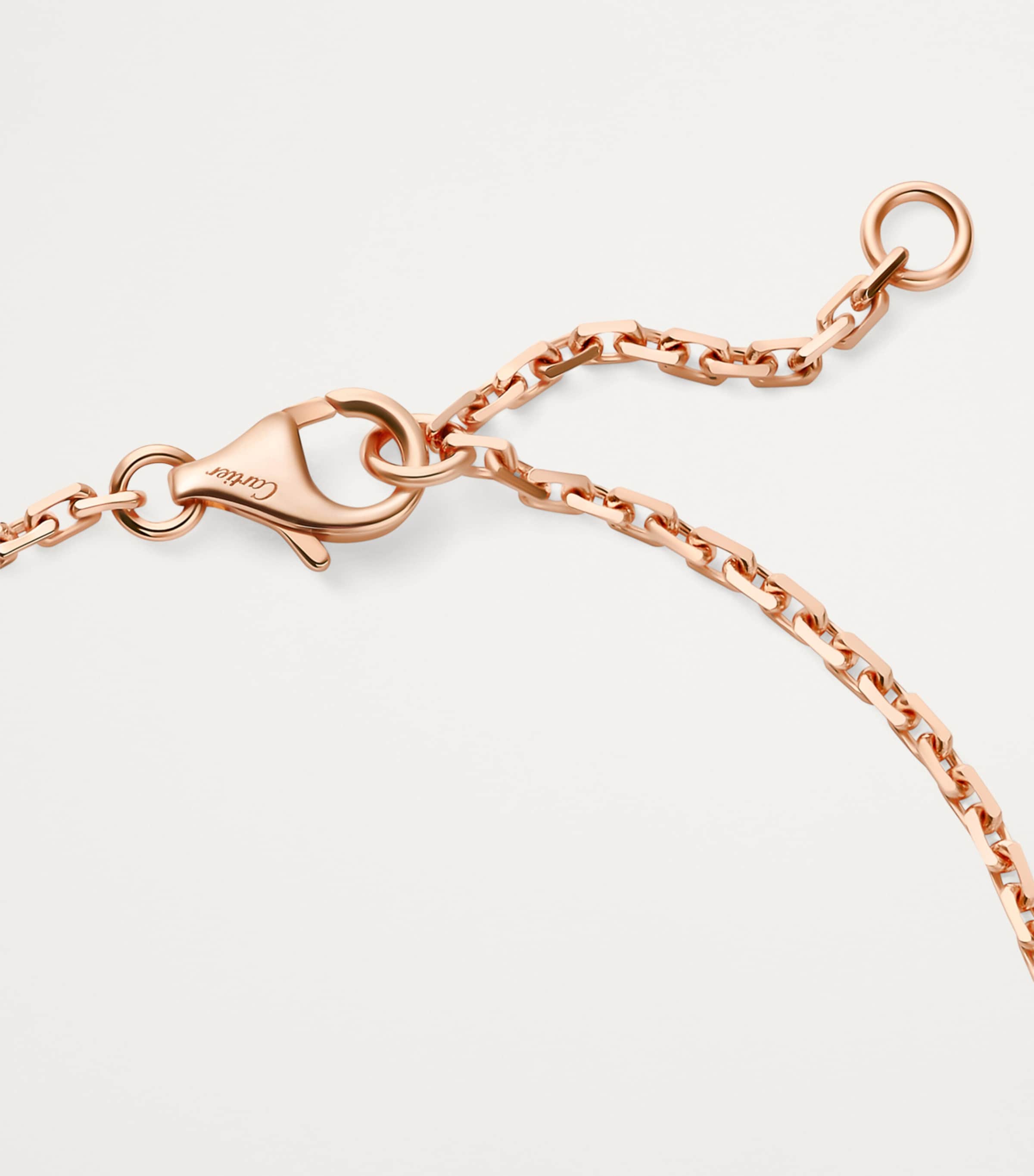 Rose Gold and Diamond LOVE Chain Bracelet ROSE GOLD Image 3