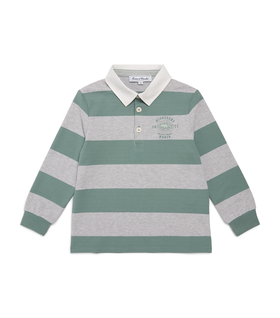 Tartine et Chocolat Cotton Dinosaur Rugby Shirt (5-12 Years) Image 1