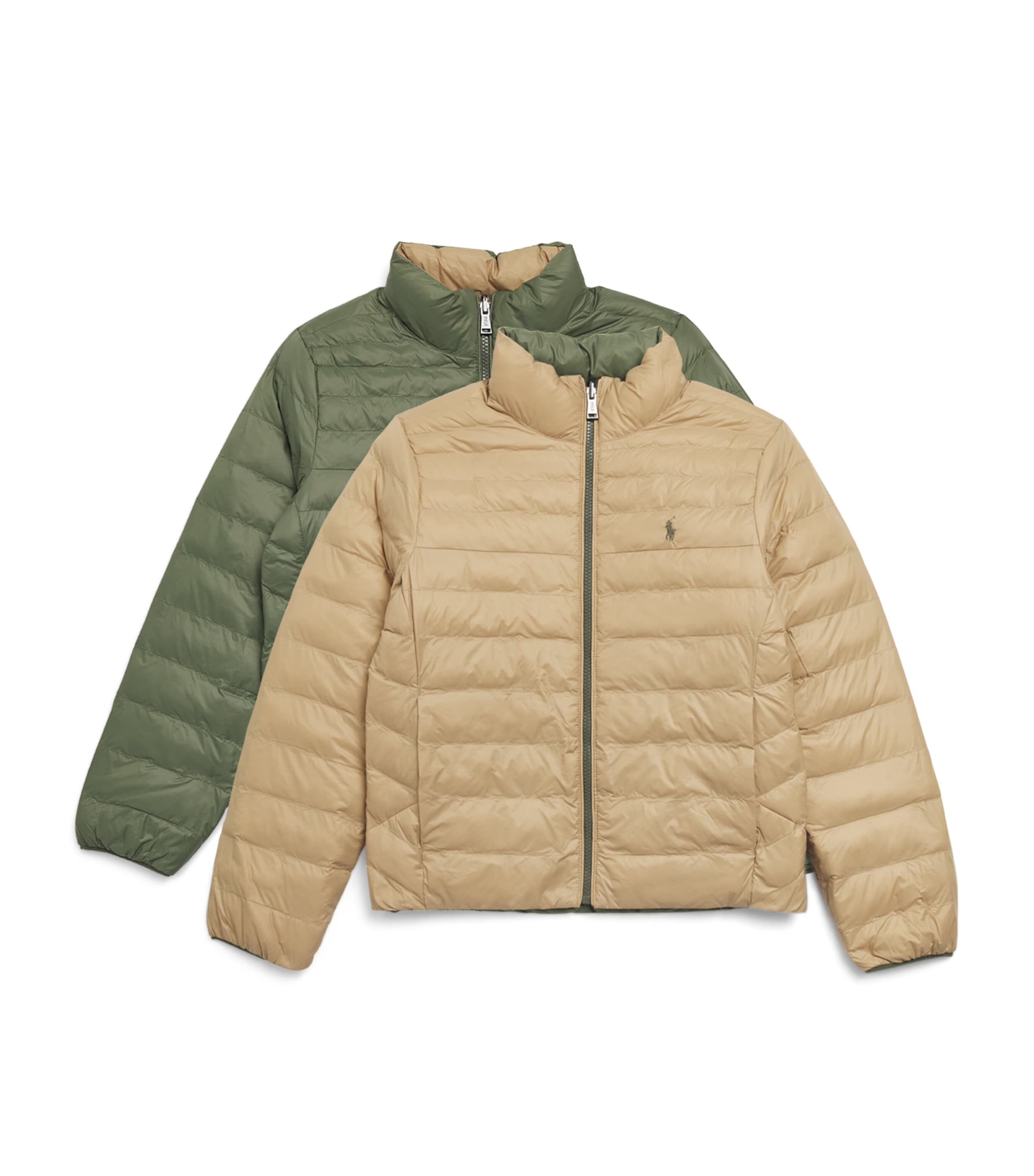 Ralph Lauren Reversible Puffer Jacket In Neutral