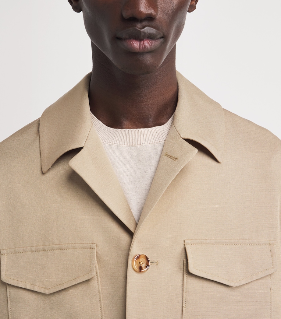 Virgin Wool Field Jacket 200 BEIGE Image 6