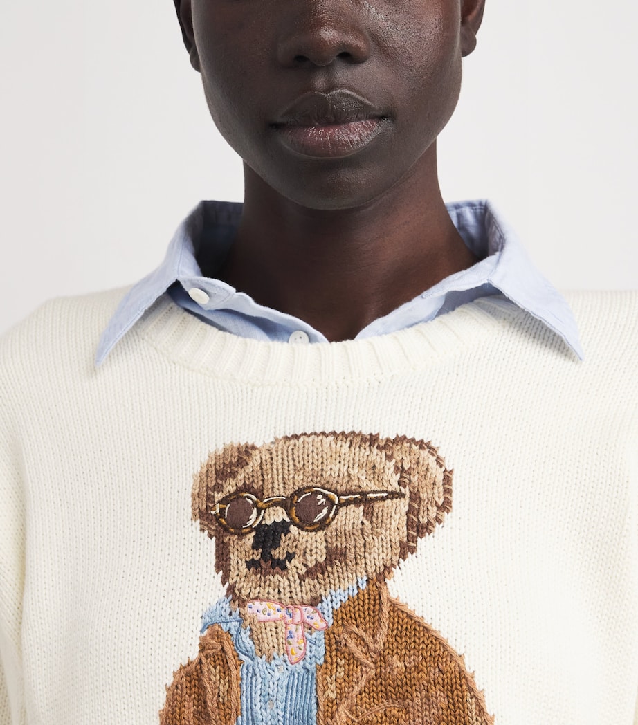 Cotton Polo Bear Sweater PARCHMENT CREAM Image 6