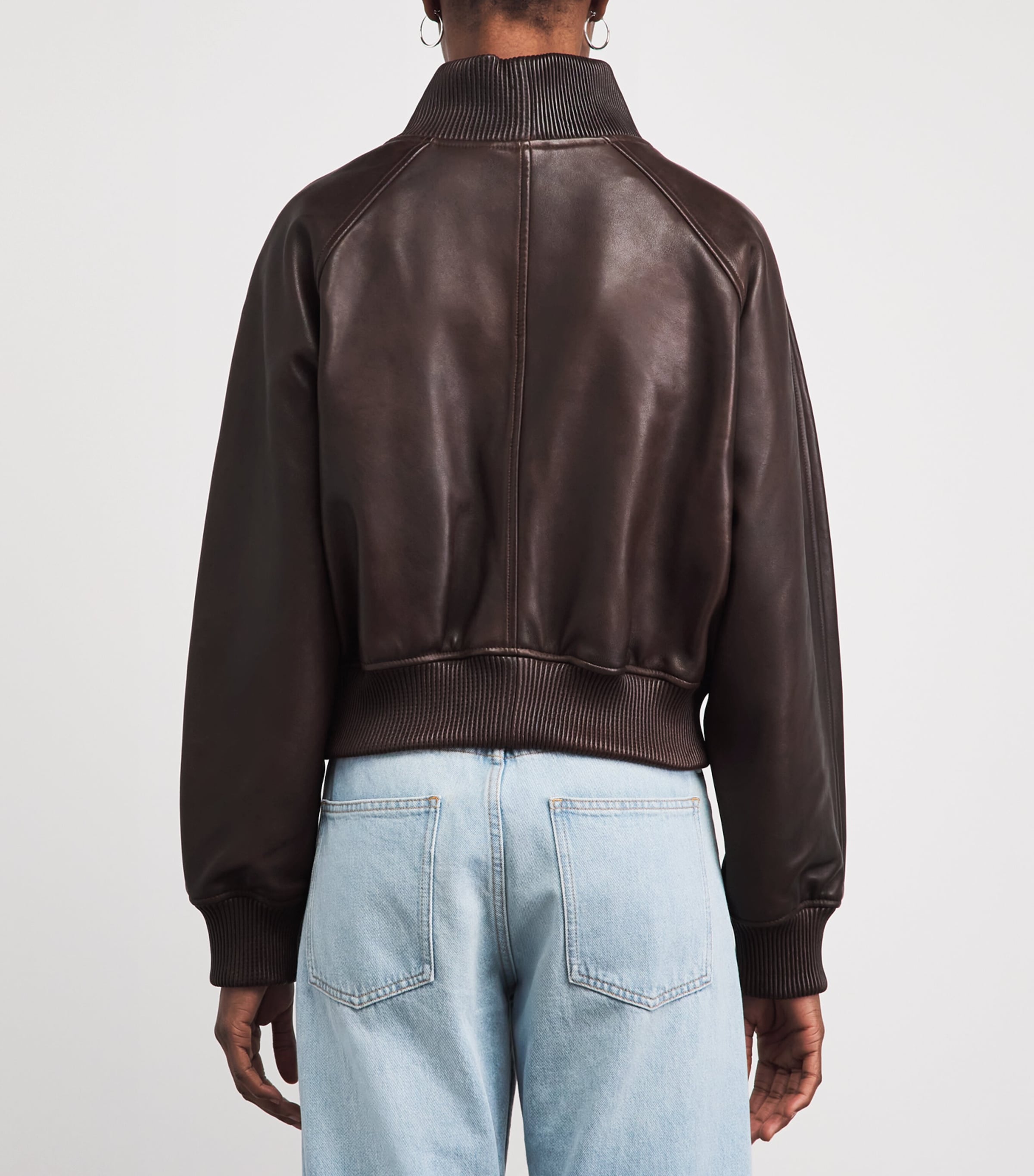 Flight Leather Jacket BROWN Image 5