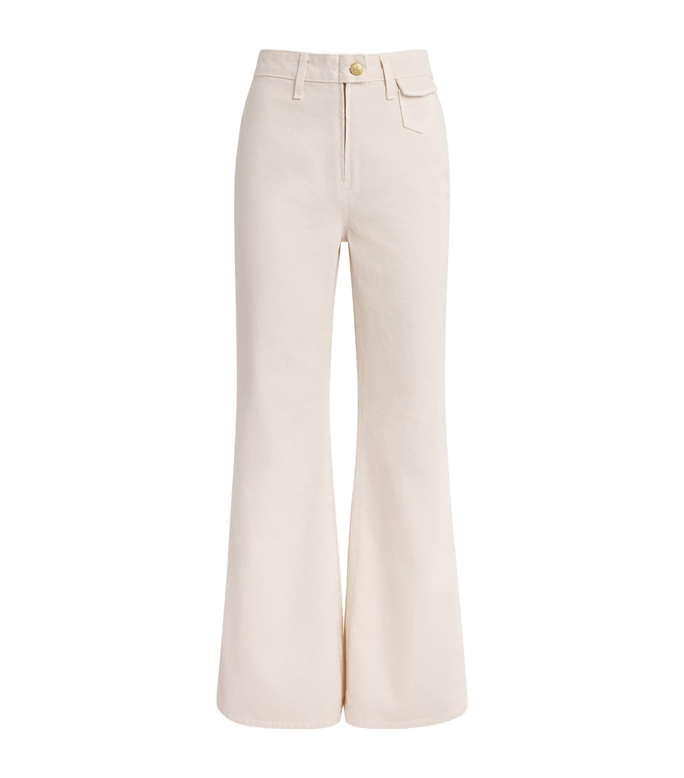 Ulla Johnson Womens Odelia Flared Jeans Cowrie Image 1