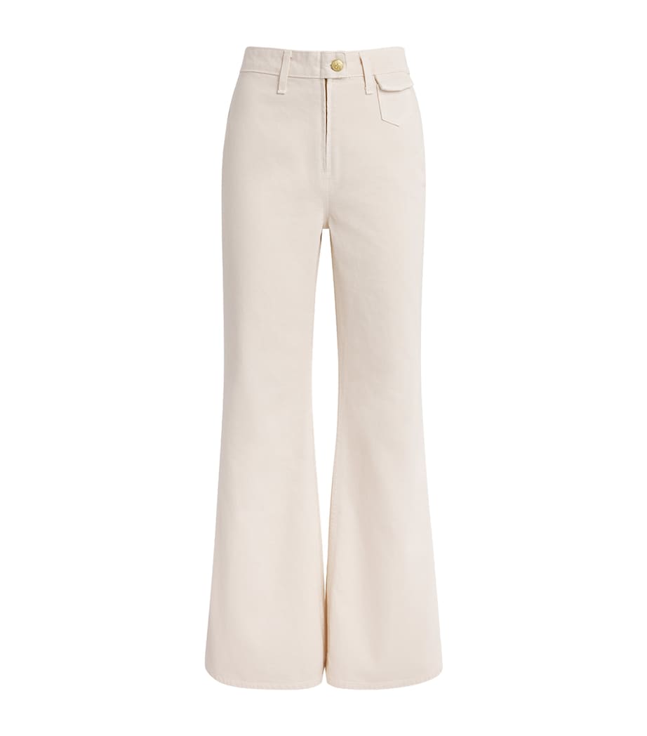 Ulla Johnson Womens Odelia Flared Jeans Cowrie Image 1