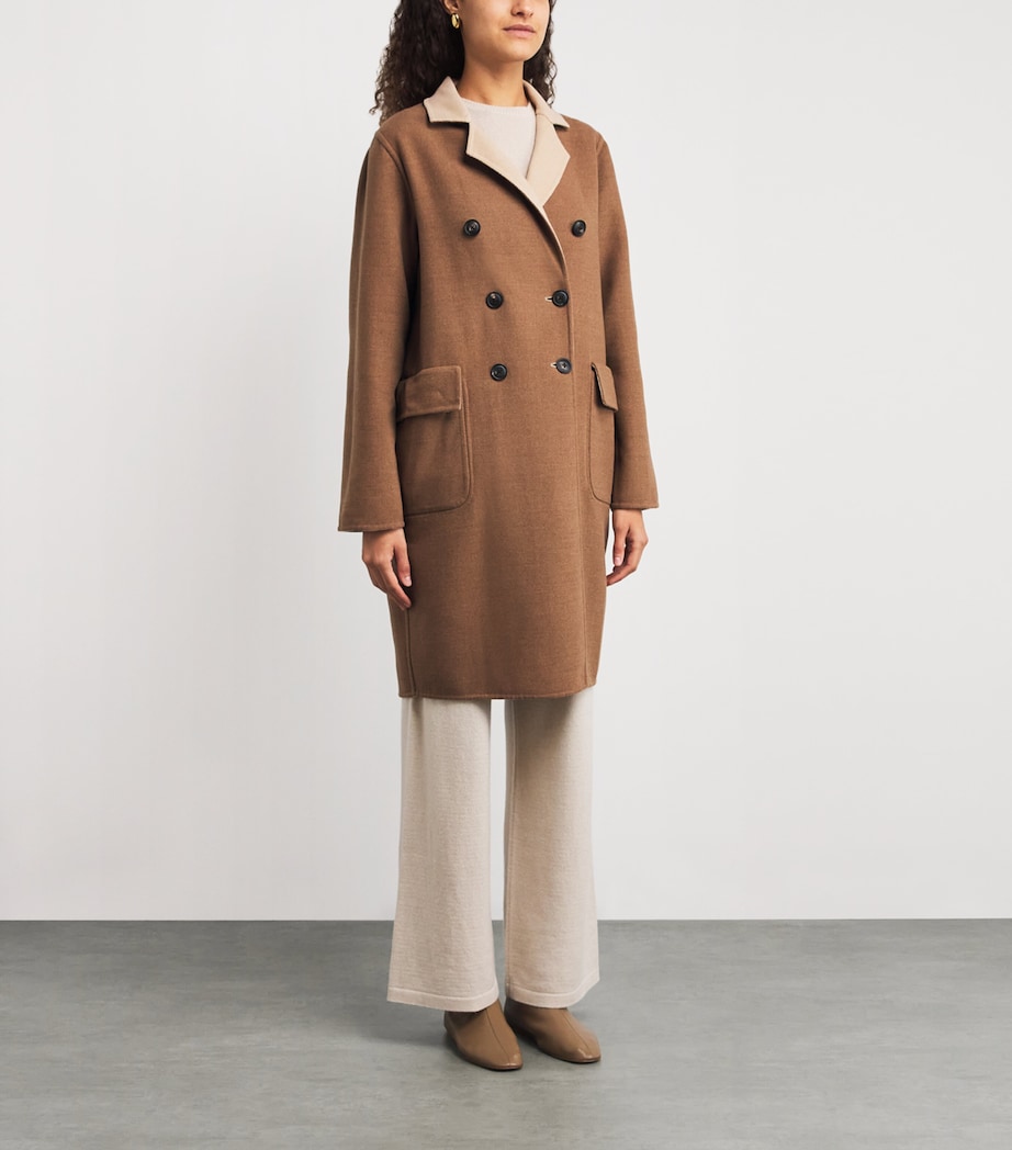 Wool Reversible Coat SABBIA, VISONE Image 6