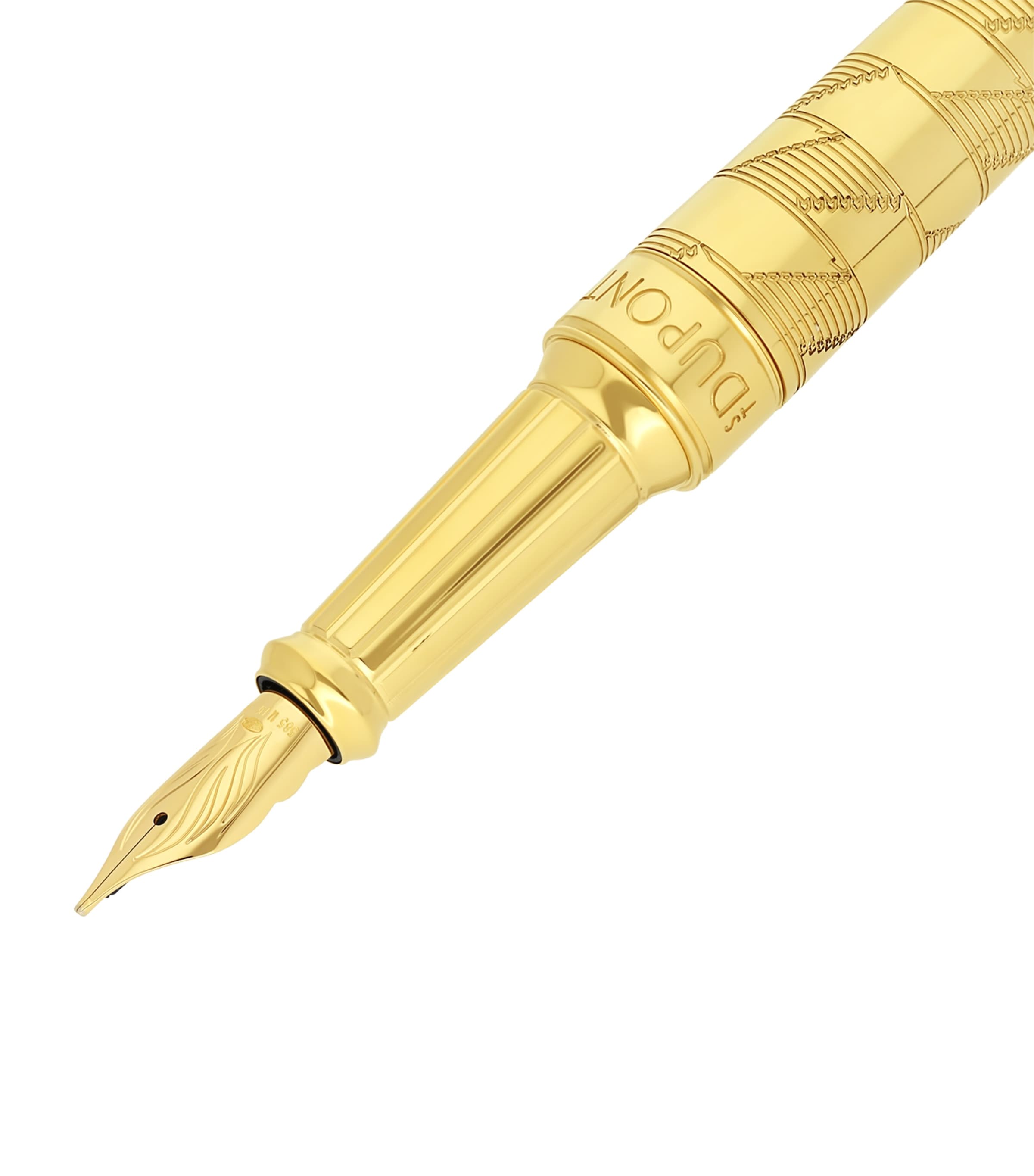 Extra Large Line D Eternity Monogram 1872 Fountain Pen GOLD Image 2