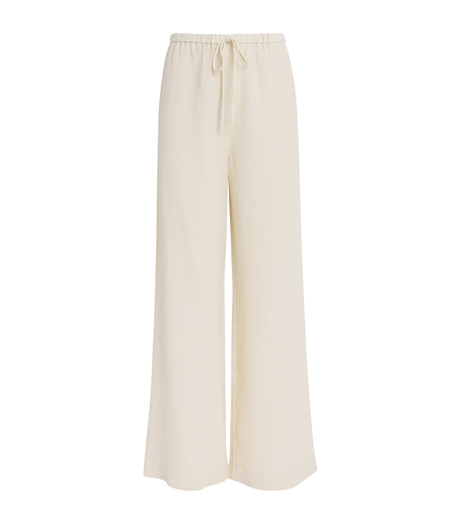 Woven Stripe Drawstring Trousers ECRU 116 Image 1