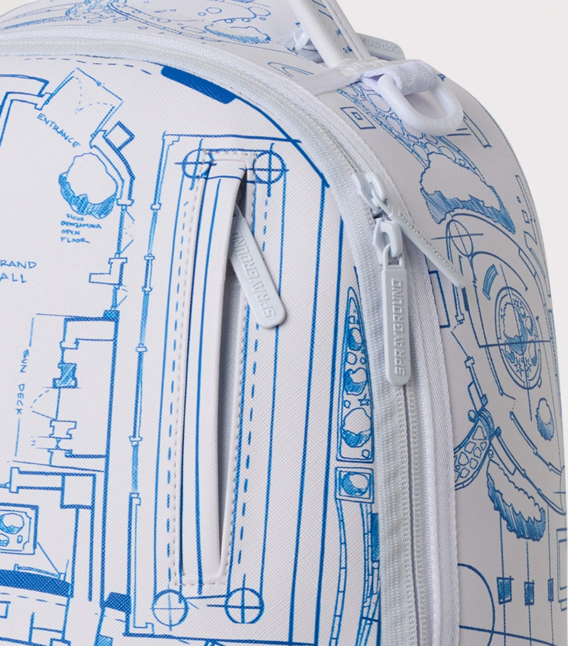 Sprayground Frank Lloyd Wright Backpack Blue Print Image 6