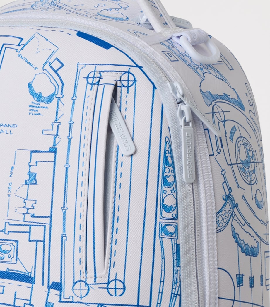 Sprayground Frank Lloyd Wright Backpack Blue Print Image 6