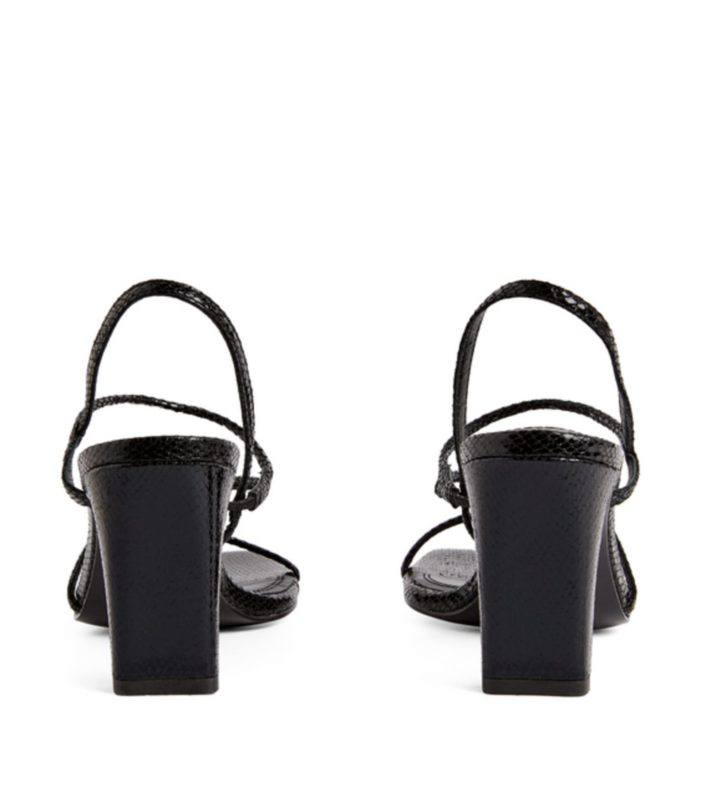 Leather Strappy Sandals 70 BLACK Image 2