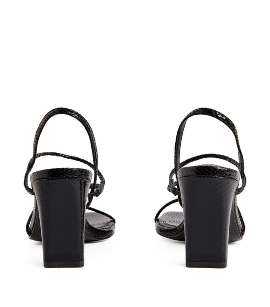 Leather Strappy Sandals 70 BLACK Image 2