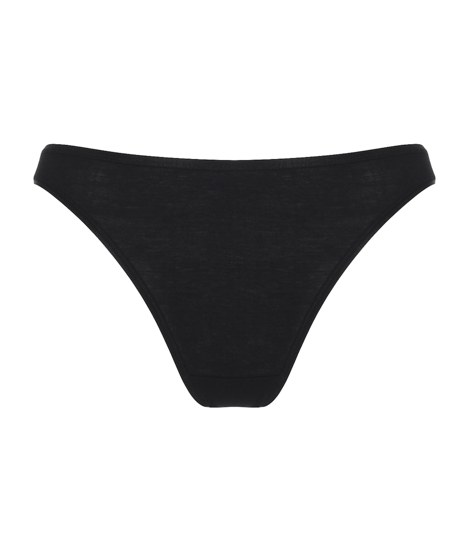 Cotton Seamless Mini Brief BLACK Image 1
