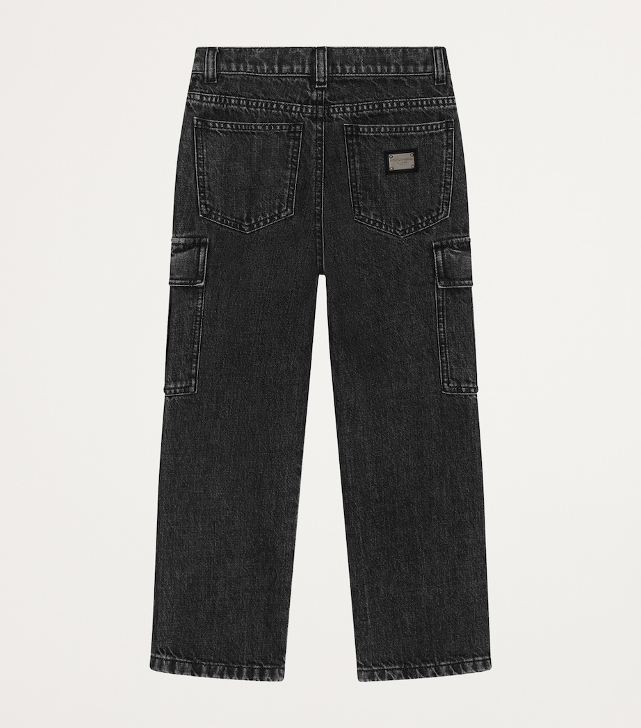 Straight Cargo Jeans (8-12+) N0000-BLACK Image 2