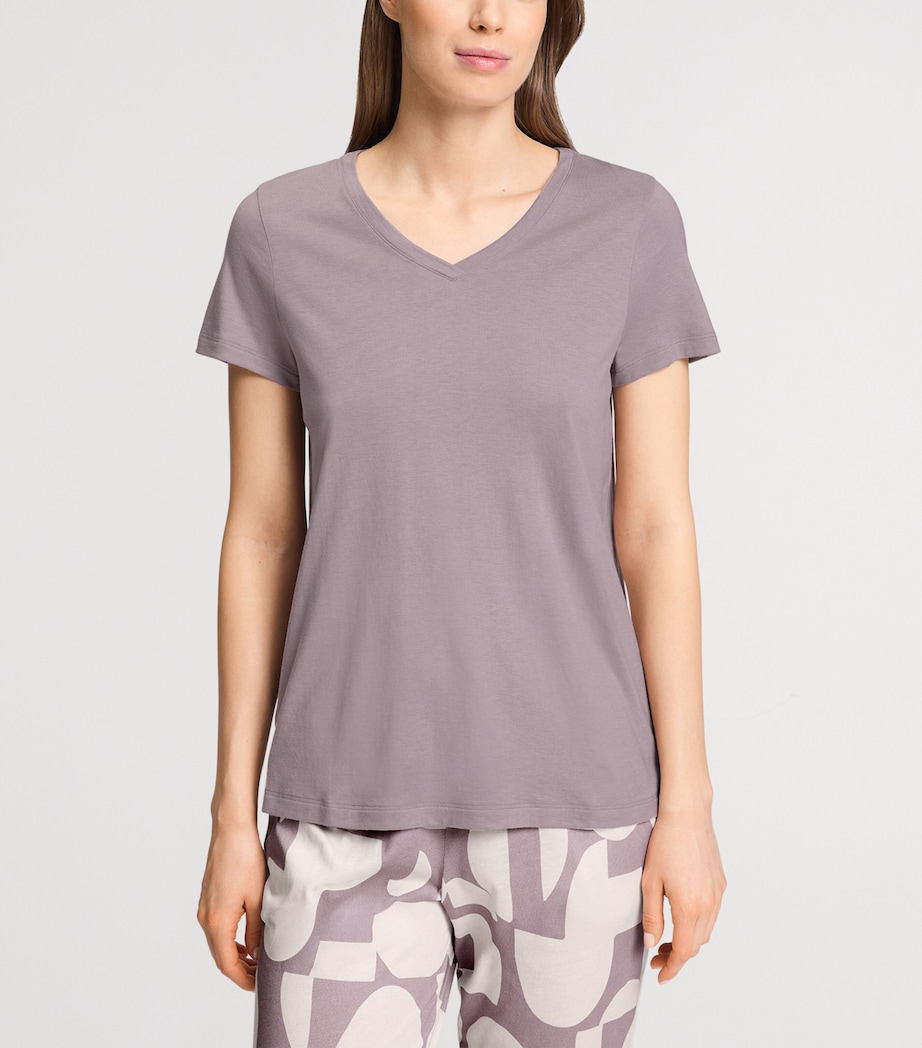 Hanro Womens Sleep & Lounge T-Shirt Stormy Rose Image 4
