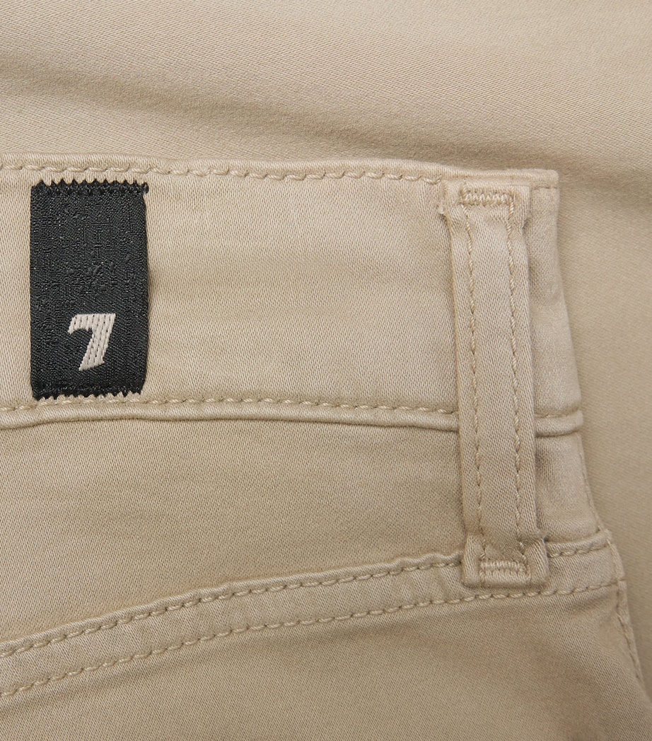 7 For All Mankind Mens Luxe Performance Plus Slimmy Tapered Chinos Shadow Grey Image 6
