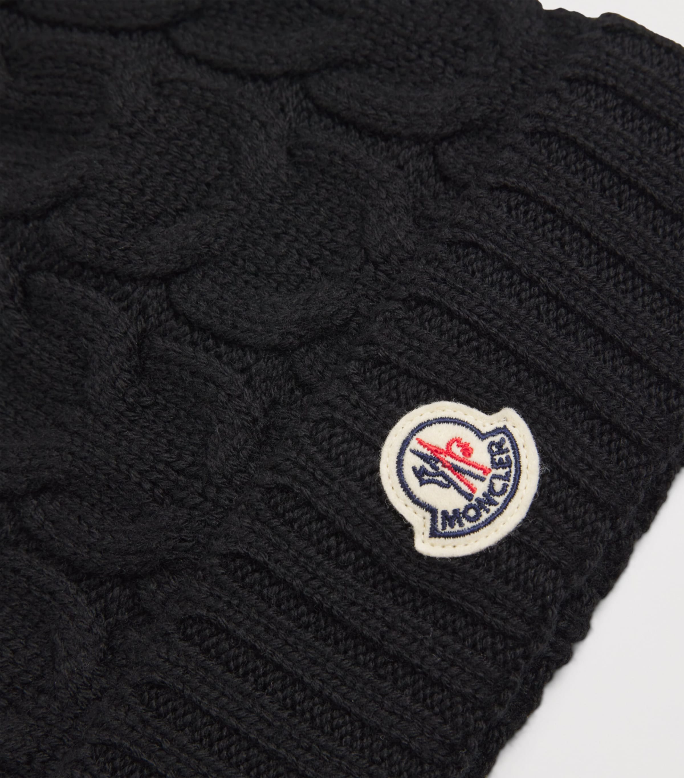 Virgin Wool Cable-Knit Beanie 999 Image 3