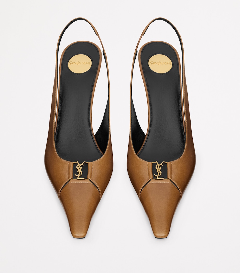 Leather Babylone Slingback Pumps 90 2526 Image 2