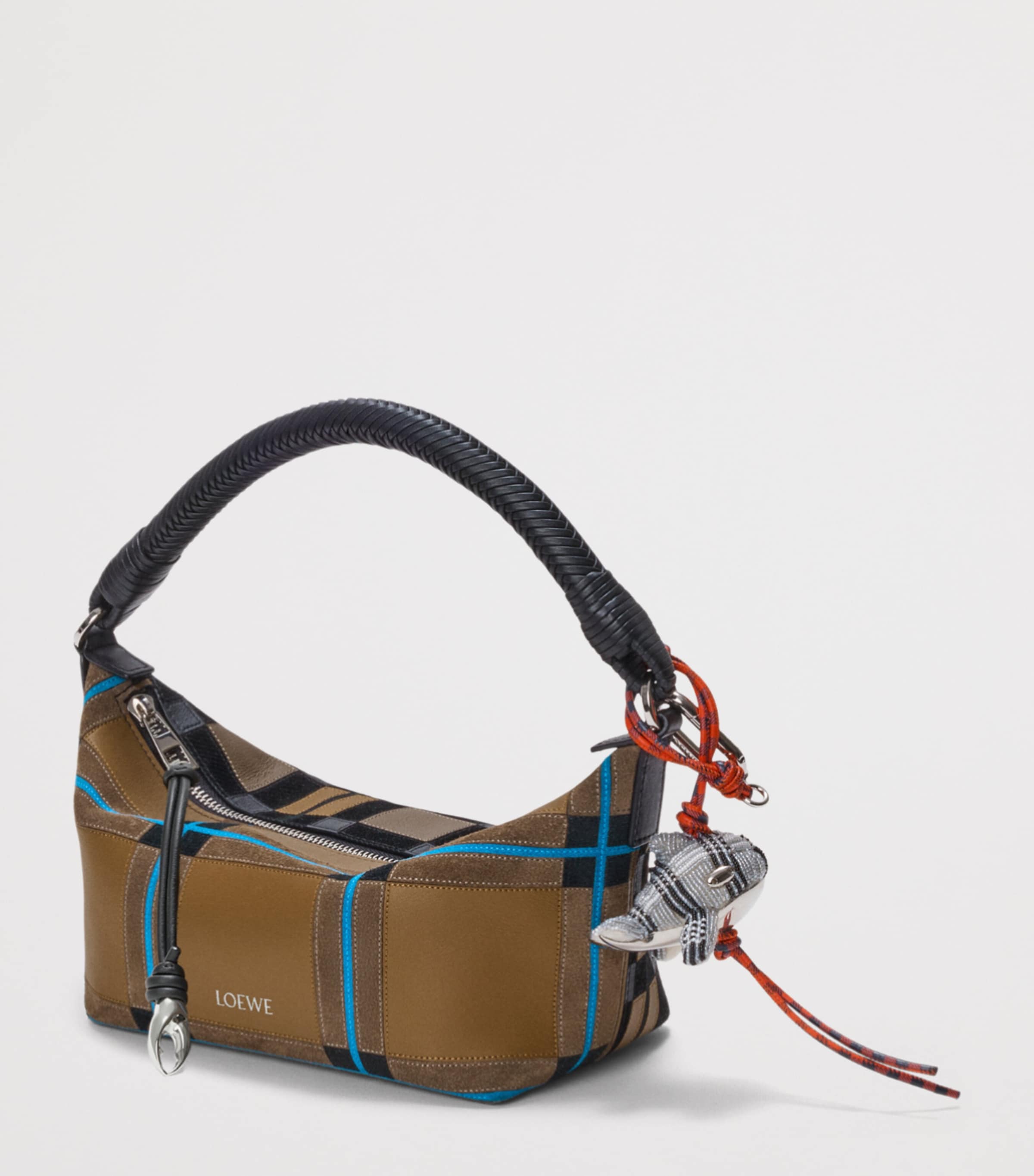 LOEWE x Cosima Von Bonin Leather Cala Top-Handle Bag Brownish Green/multi Image 8