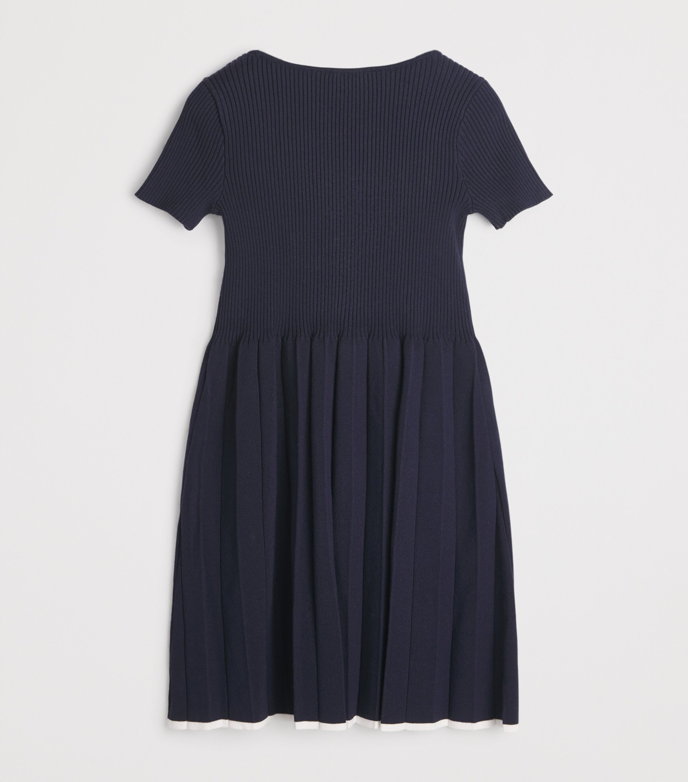 Knitted Pleated Dress (4-14 Years) ICONICO 0920 BLU NAV Image 2