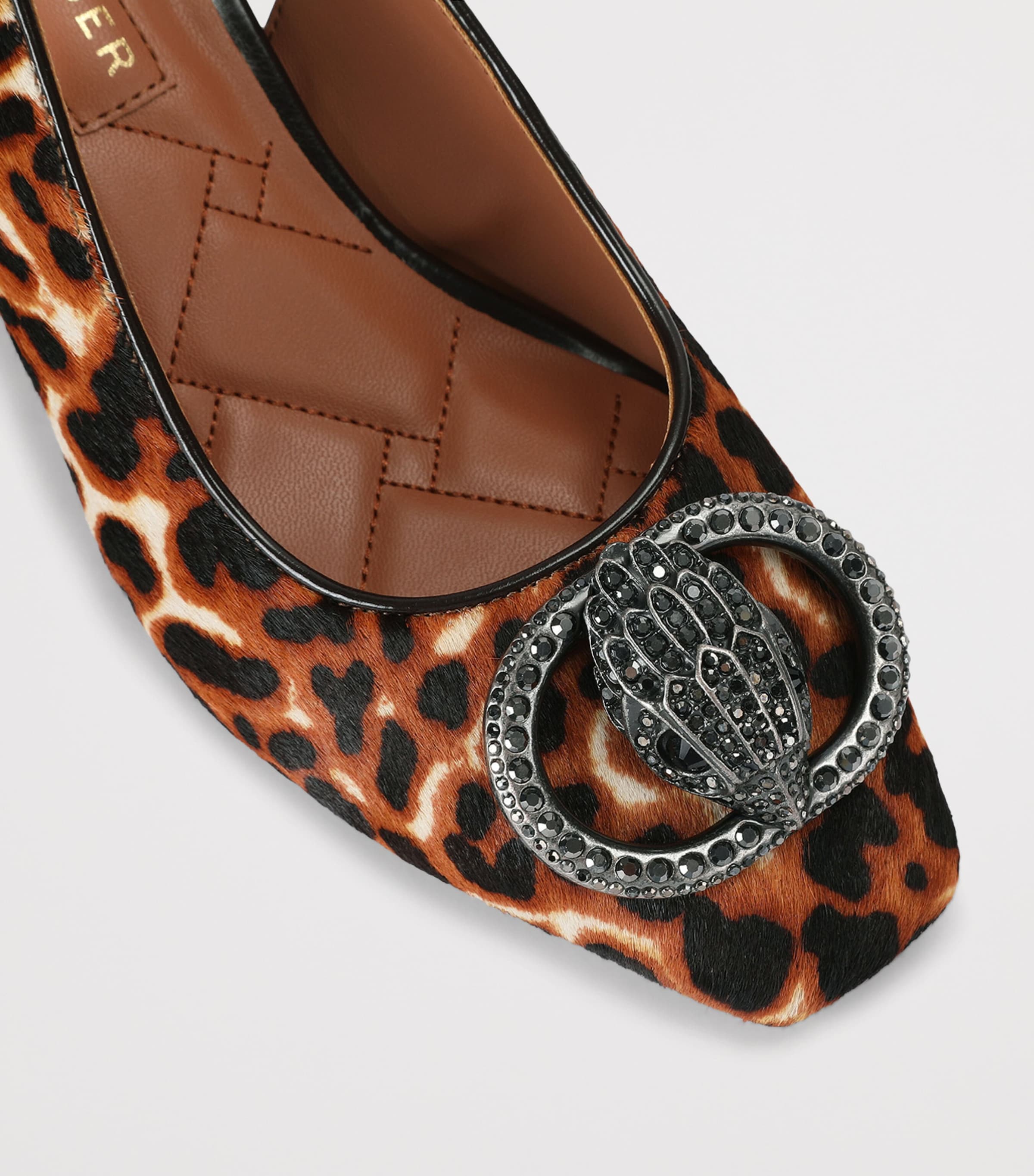Kurt Geiger London Leopard Print Chelsea Slingback Pumps Camel/oth Image 2