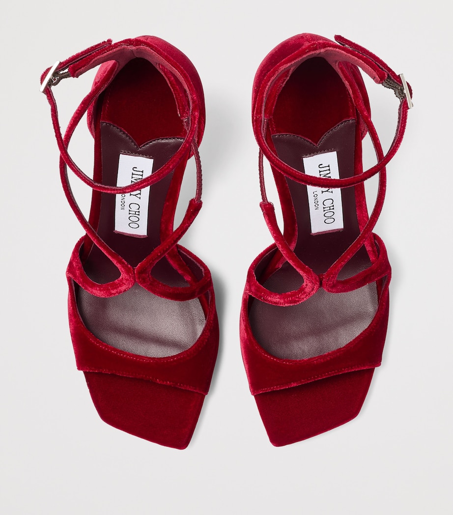 Azia 95 Velvet Sandals RUBY RED Image 3