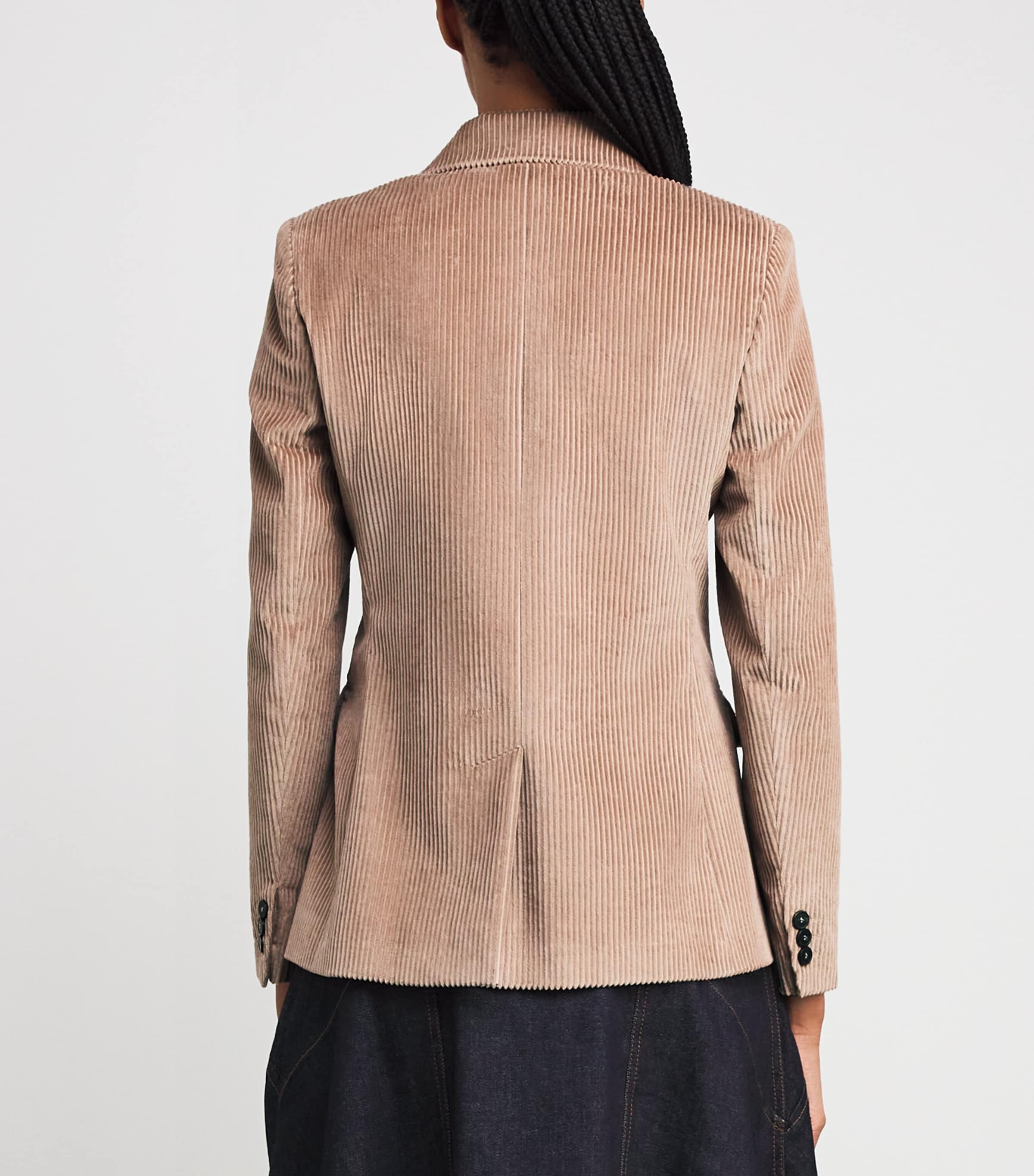 Corduroy Double-Breasted Blazer ANTIQUE ROSE Image 4