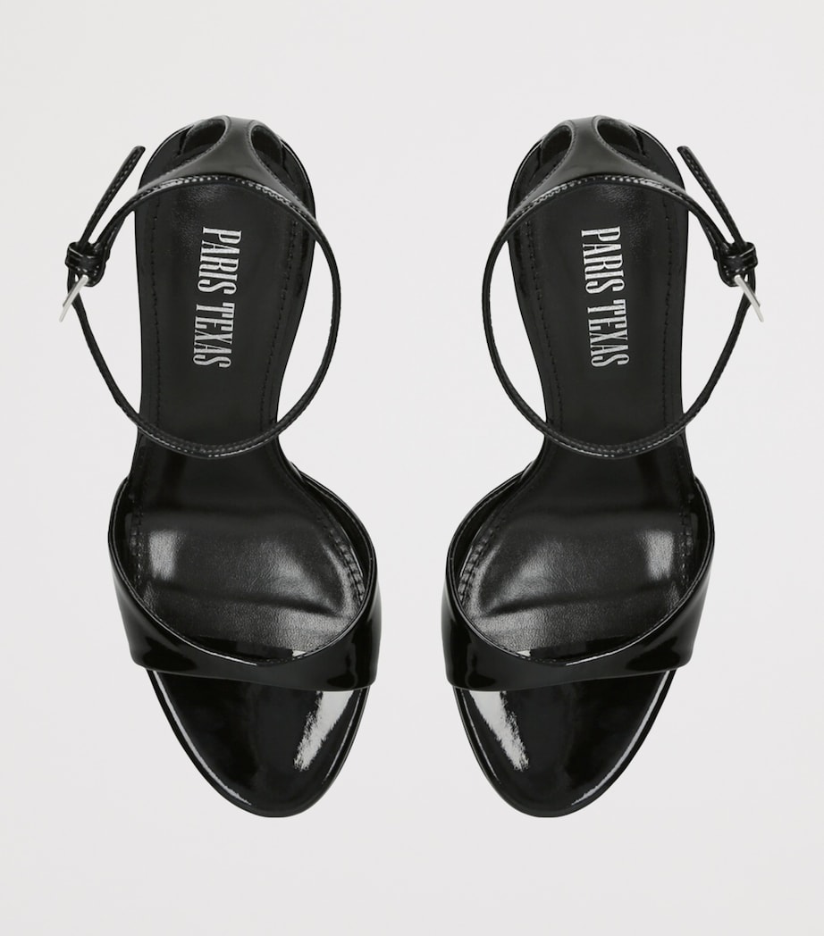 Patent Leather Lidia Heeled Sandals 90 BLACK Image 4