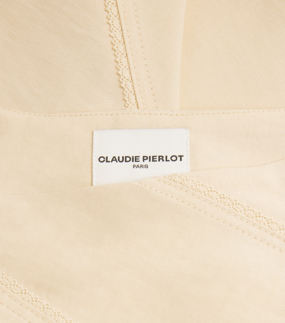 Claudie Pierlot Womens Asymmetric Mini Skirt Vanilla Image 4