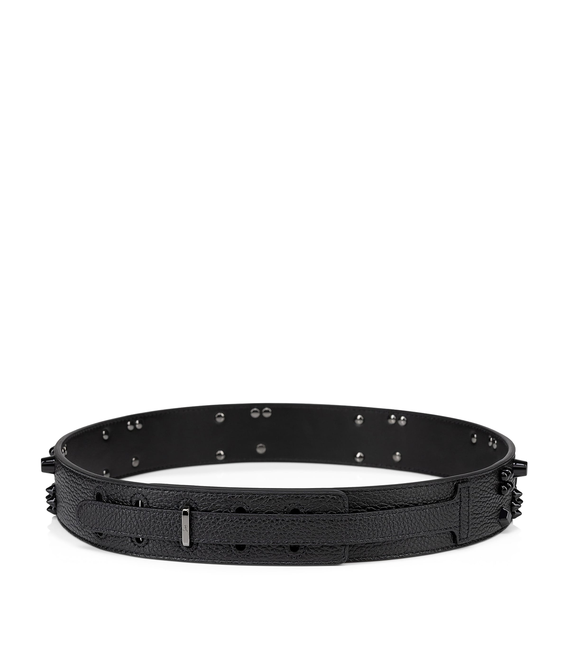 Christian Louboutin Paloma Leather Belt In Black