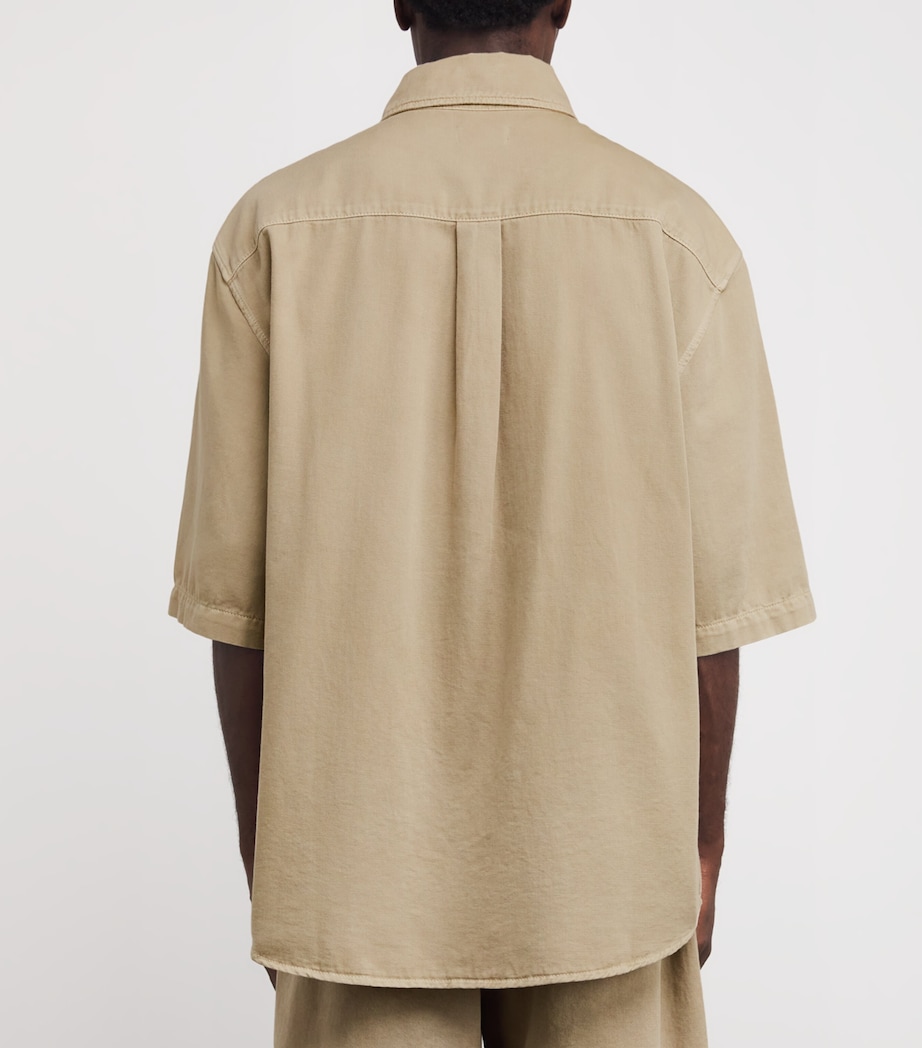 Lemaire Mens Oversized Denim Shirt Beige Image 4